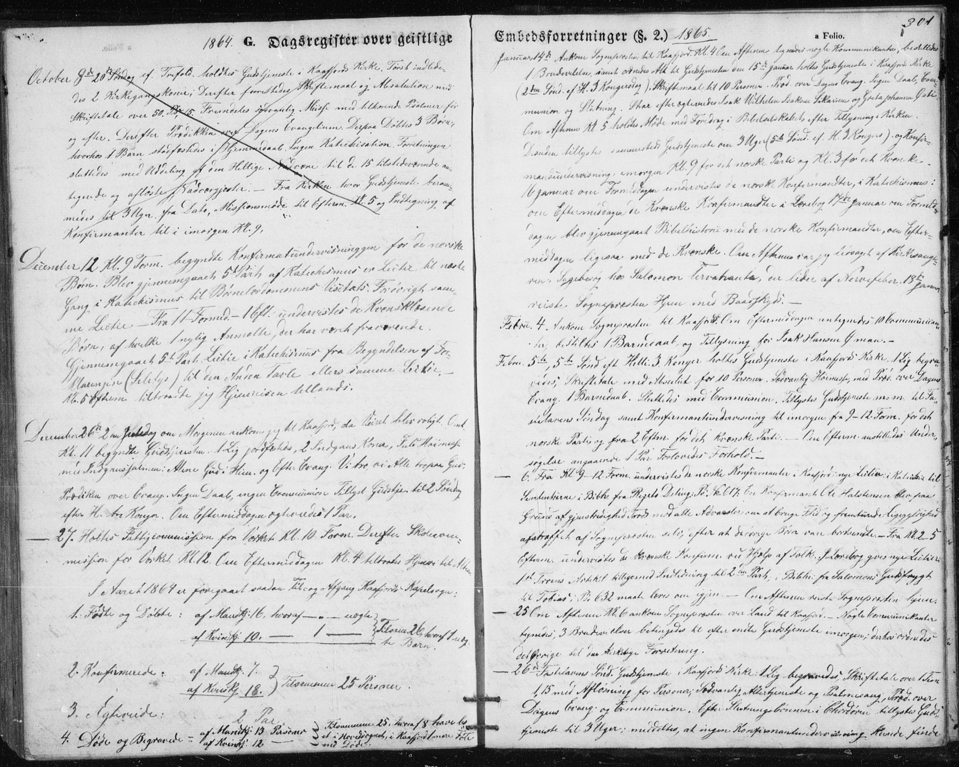 Alta sokneprestkontor, SATØ/S-1338/H/Hb/L0002.klokk: Parish register (copy) no. 2, 1856-1880, p. 301