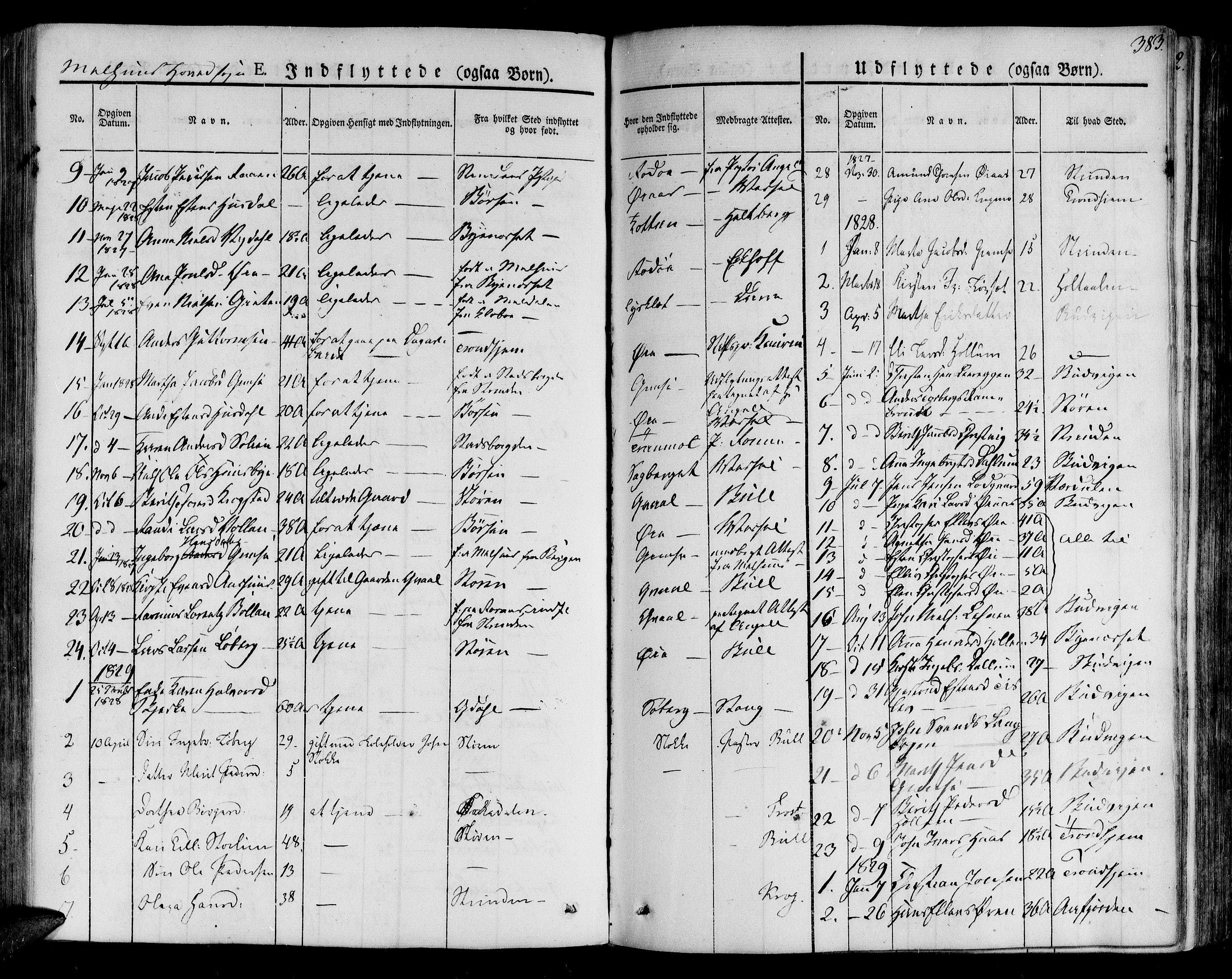 Ministerialprotokoller, klokkerbøker og fødselsregistre - Sør-Trøndelag, SAT/A-1456/691/L1070: Parish register (official) no. 691A05 /1, 1826-1841, p. 383