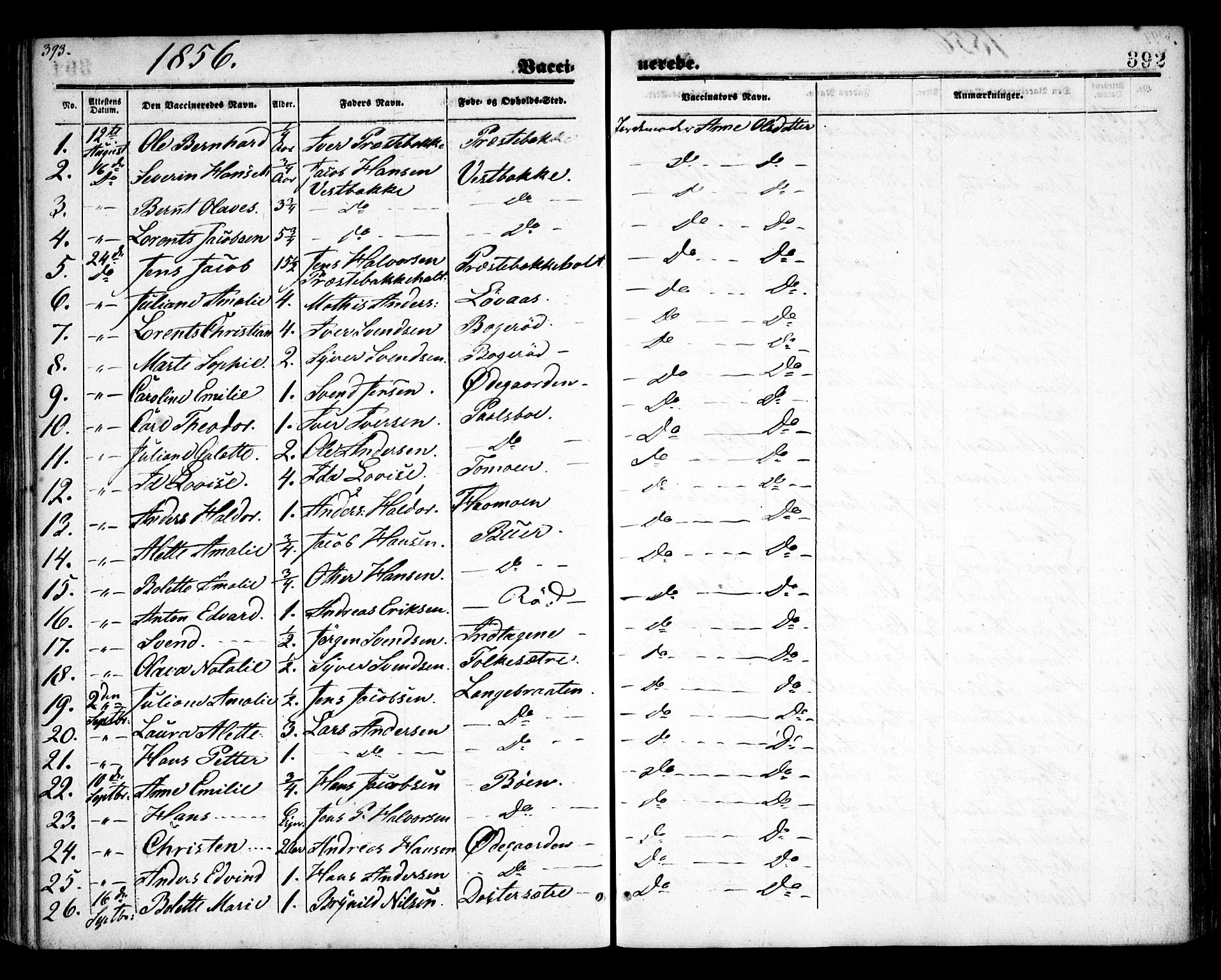 Idd prestekontor Kirkebøker, AV/SAO-A-10911/F/Fc/L0004b: Parish register (official) no. III 4B, 1848-1860, p. 392