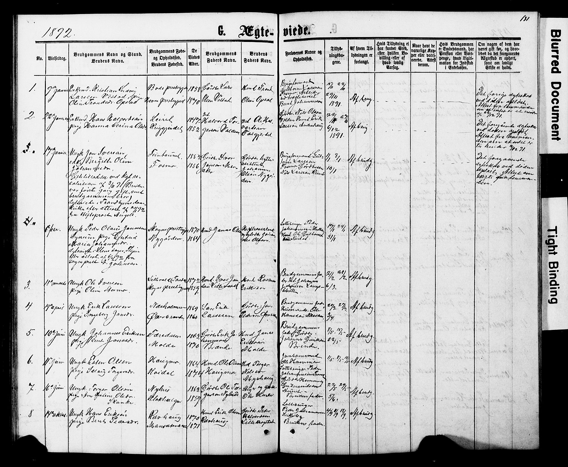 Ministerialprotokoller, klokkerbøker og fødselsregistre - Nord-Trøndelag, SAT/A-1458/706/L0049: Parish register (copy) no. 706C01, 1864-1895, p. 181