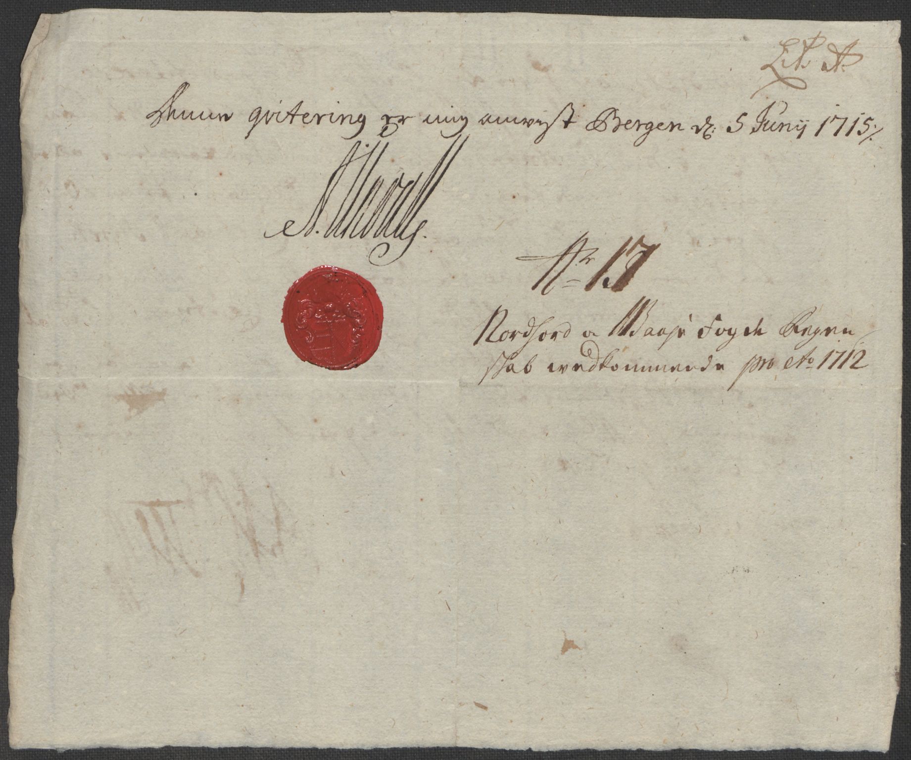 Rentekammeret inntil 1814, Reviderte regnskaper, Fogderegnskap, AV/RA-EA-4092/R51/L3194: Fogderegnskap Nordhordland og Voss, 1712, p. 216