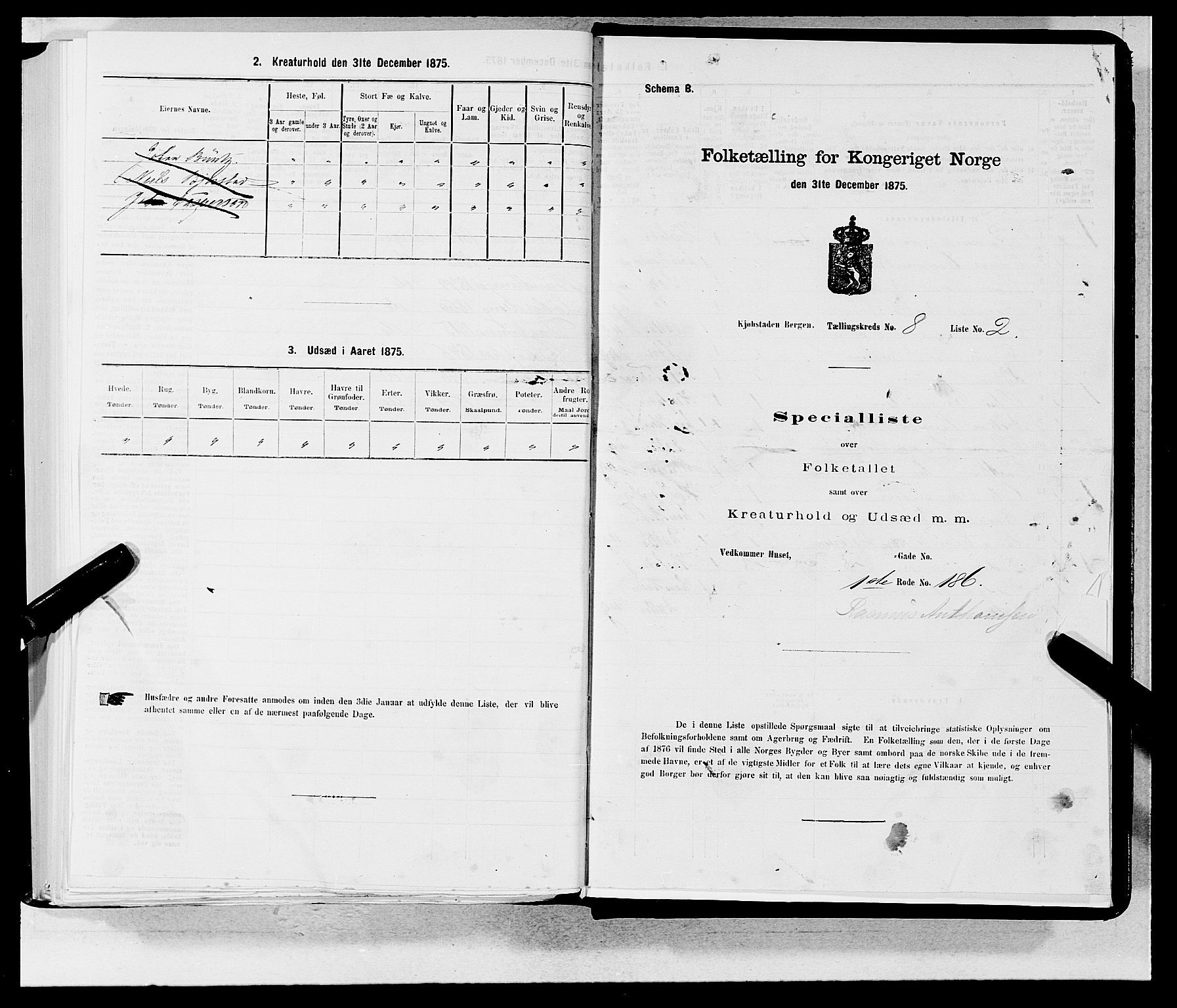 SAB, 1875 census for 1301 Bergen, 1875, p. 365