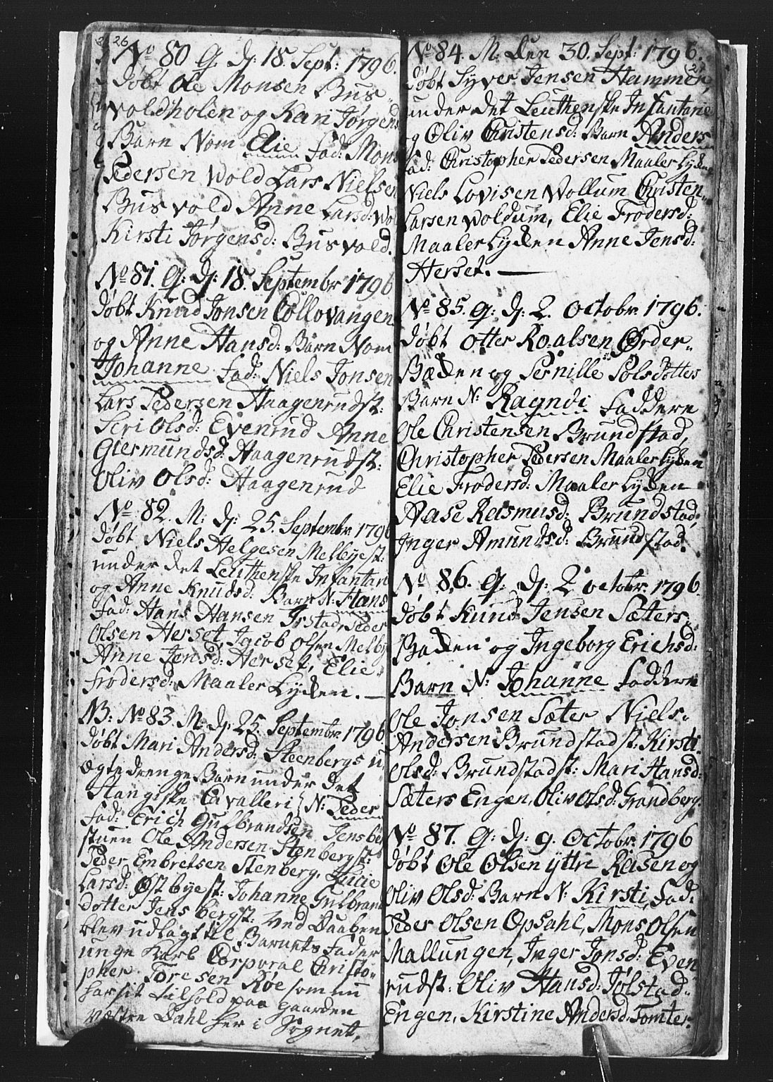 Romedal prestekontor, AV/SAH-PREST-004/L/L0002: Parish register (copy) no. 2, 1795-1800, p. 26-27