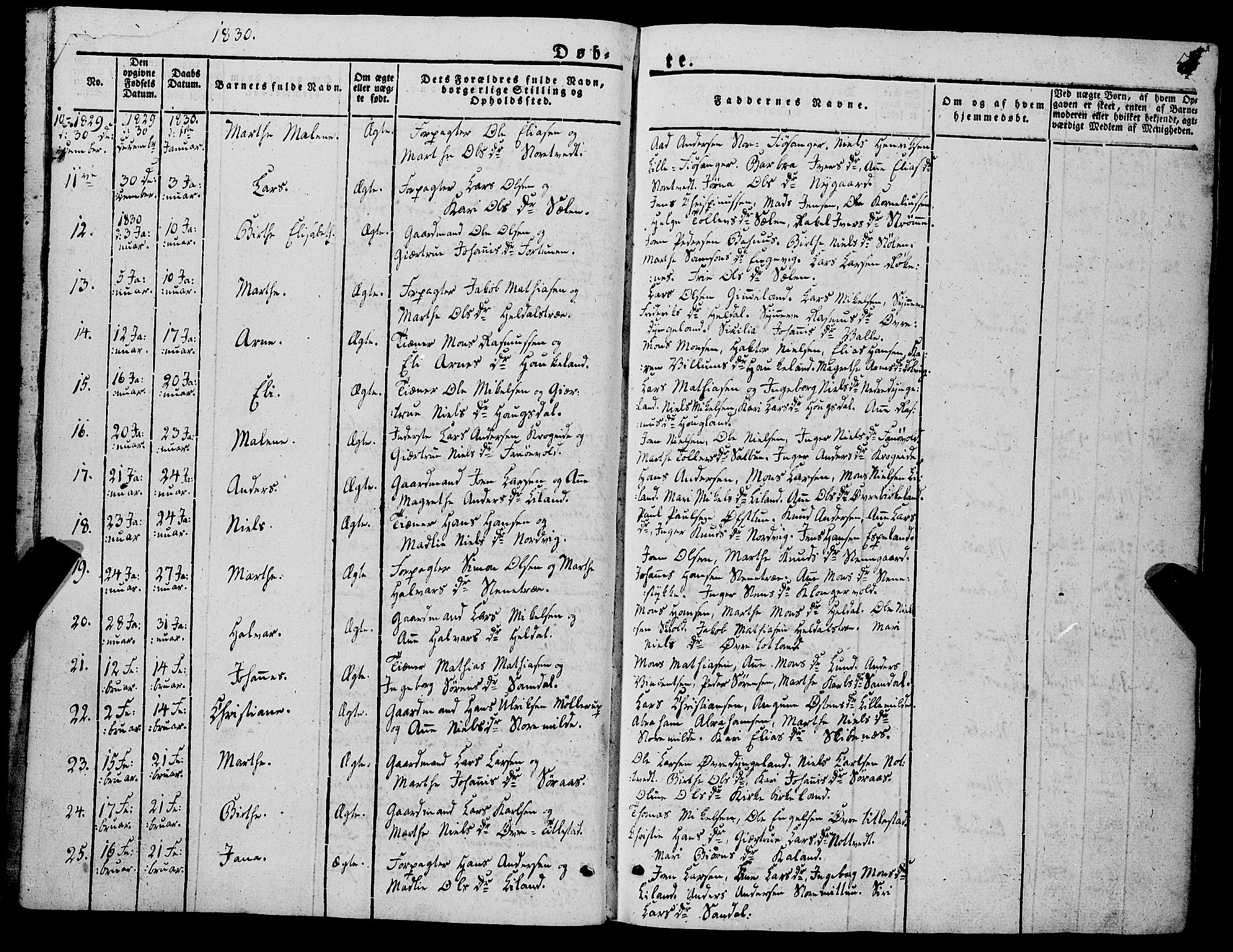 Fana Sokneprestembete, AV/SAB-A-75101/H/Haa/Haaa/L0008: Parish register (official) no. A 8, 1829-1851, p. 8