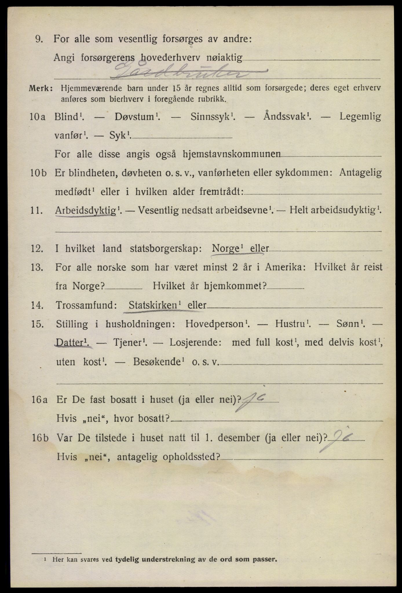 SAKO, 1920 census for Sauherad, 1920, p. 6140