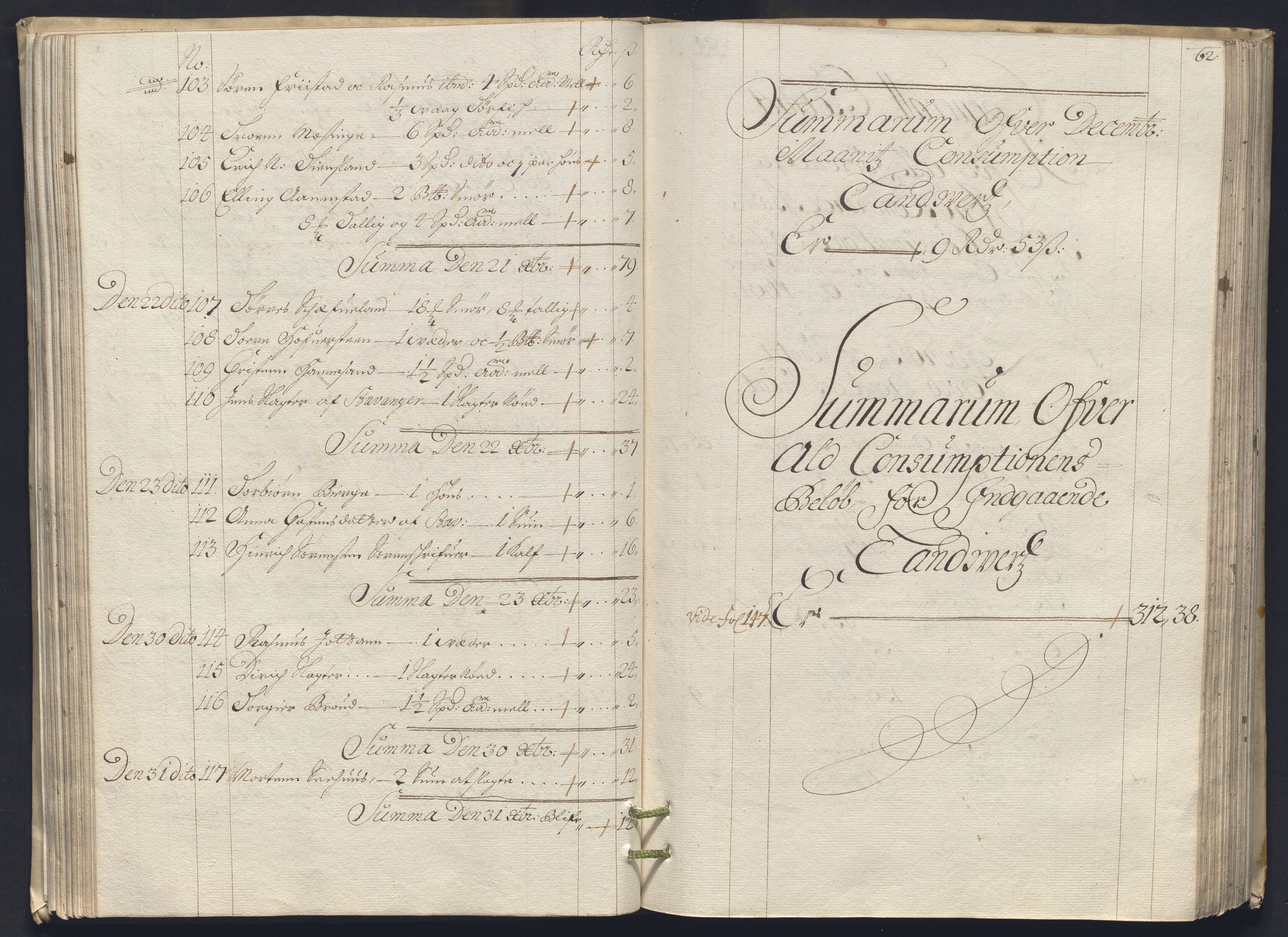 Rentekammeret inntil 1814, Reviderte regnskaper, Byregnskaper, AV/RA-EA-4066/R/Ro/L0333: [O25] Konsumpsjonsregnskap, 1690-1704, p. 357