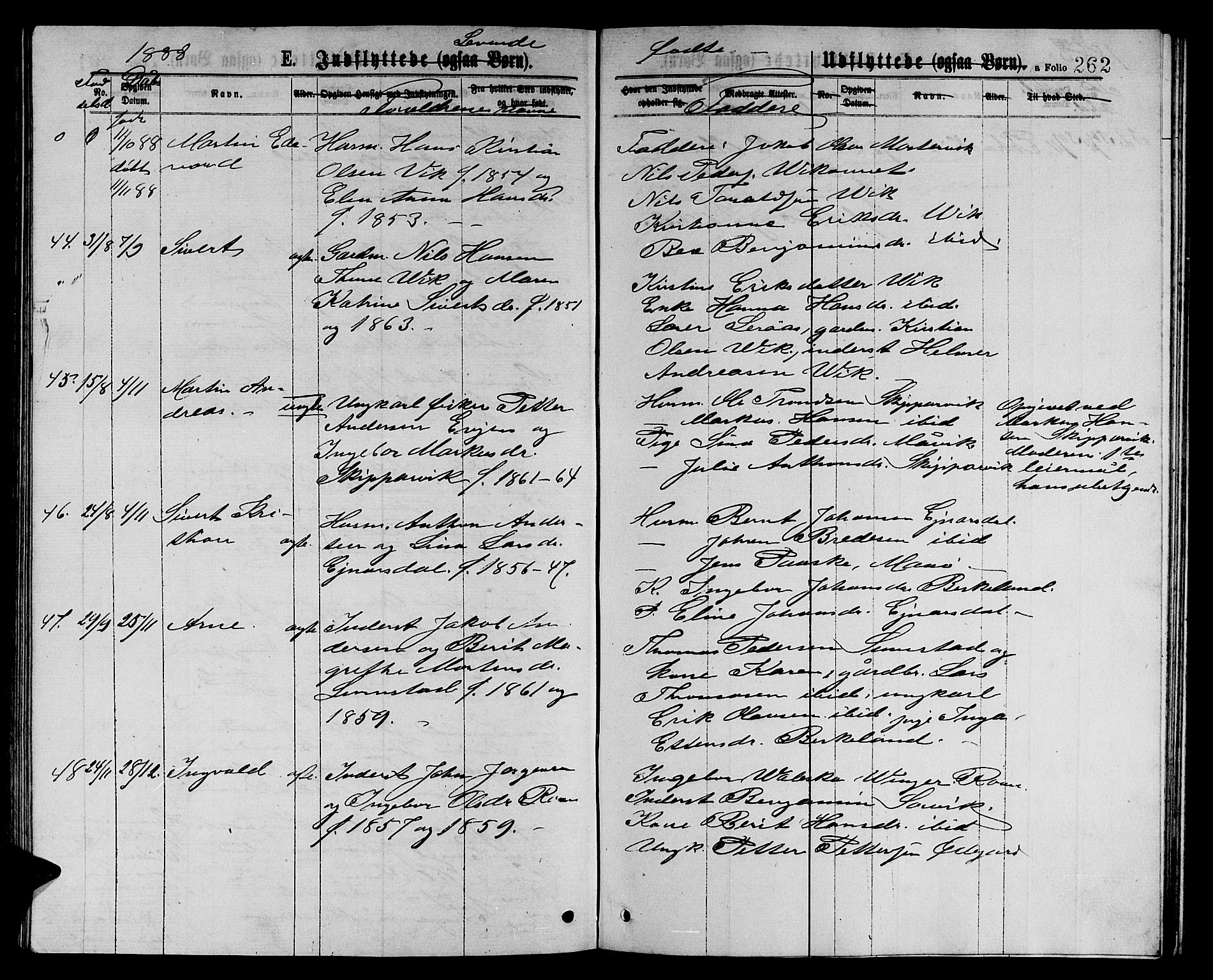 Ministerialprotokoller, klokkerbøker og fødselsregistre - Sør-Trøndelag, AV/SAT-A-1456/657/L0715: Parish register (copy) no. 657C02, 1873-1888, p. 262