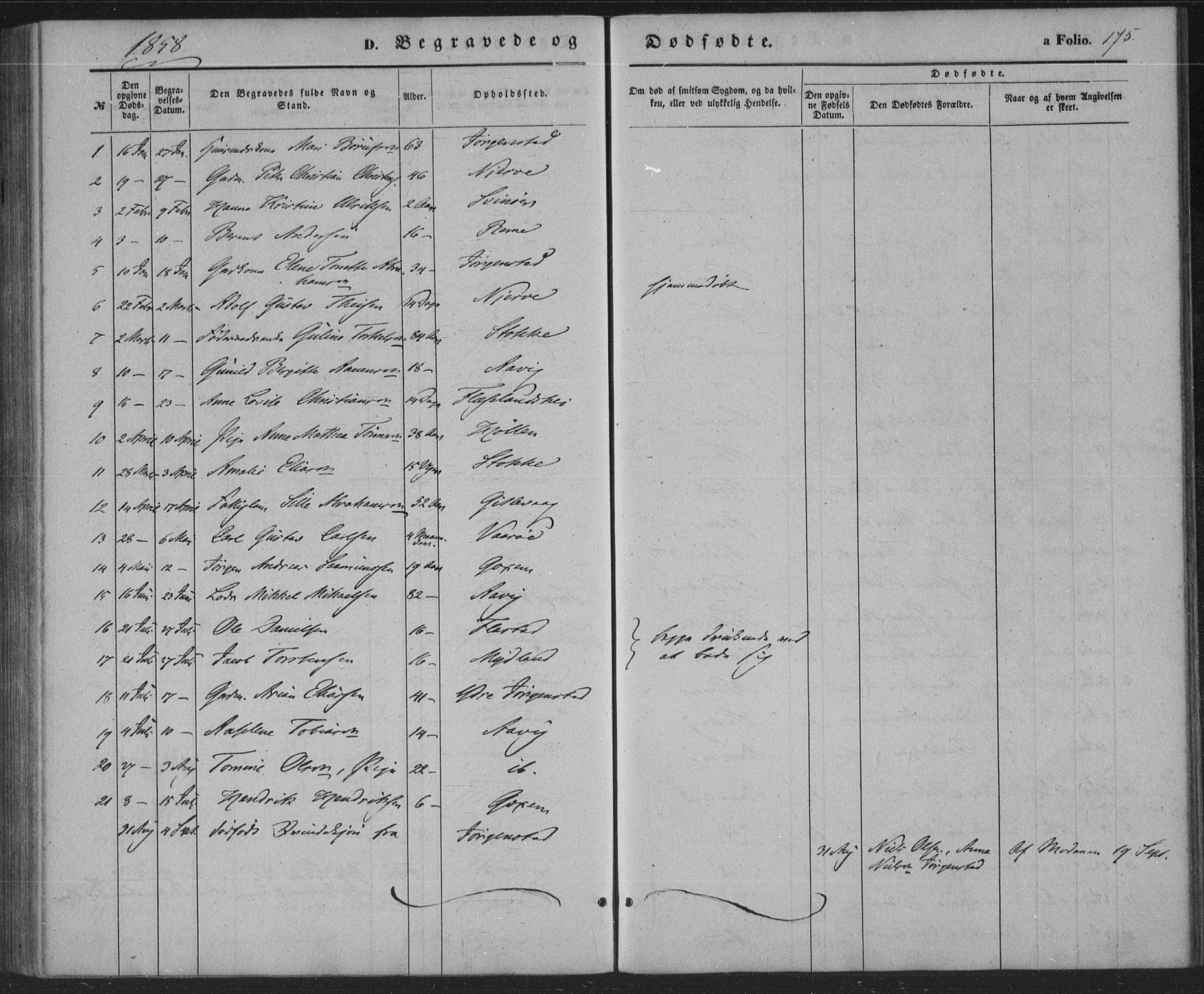 Sør-Audnedal sokneprestkontor, SAK/1111-0039/F/Fa/Faa/L0002: Parish register (official) no. A 2, 1848-1867, p. 175