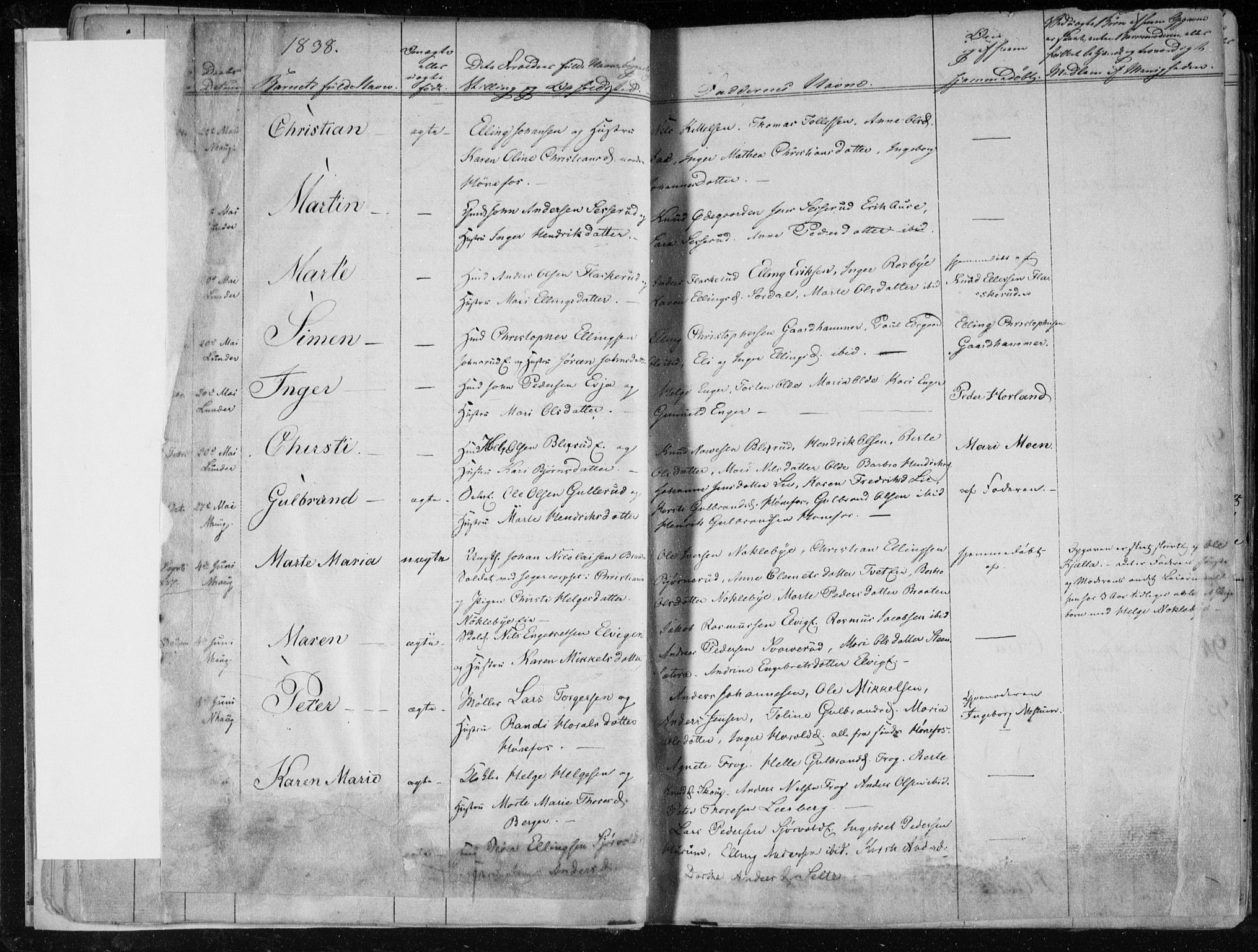 Norderhov kirkebøker, AV/SAKO-A-237/F/Fa/L0010: Parish register (official) no. 10, 1837-1847, p. 12