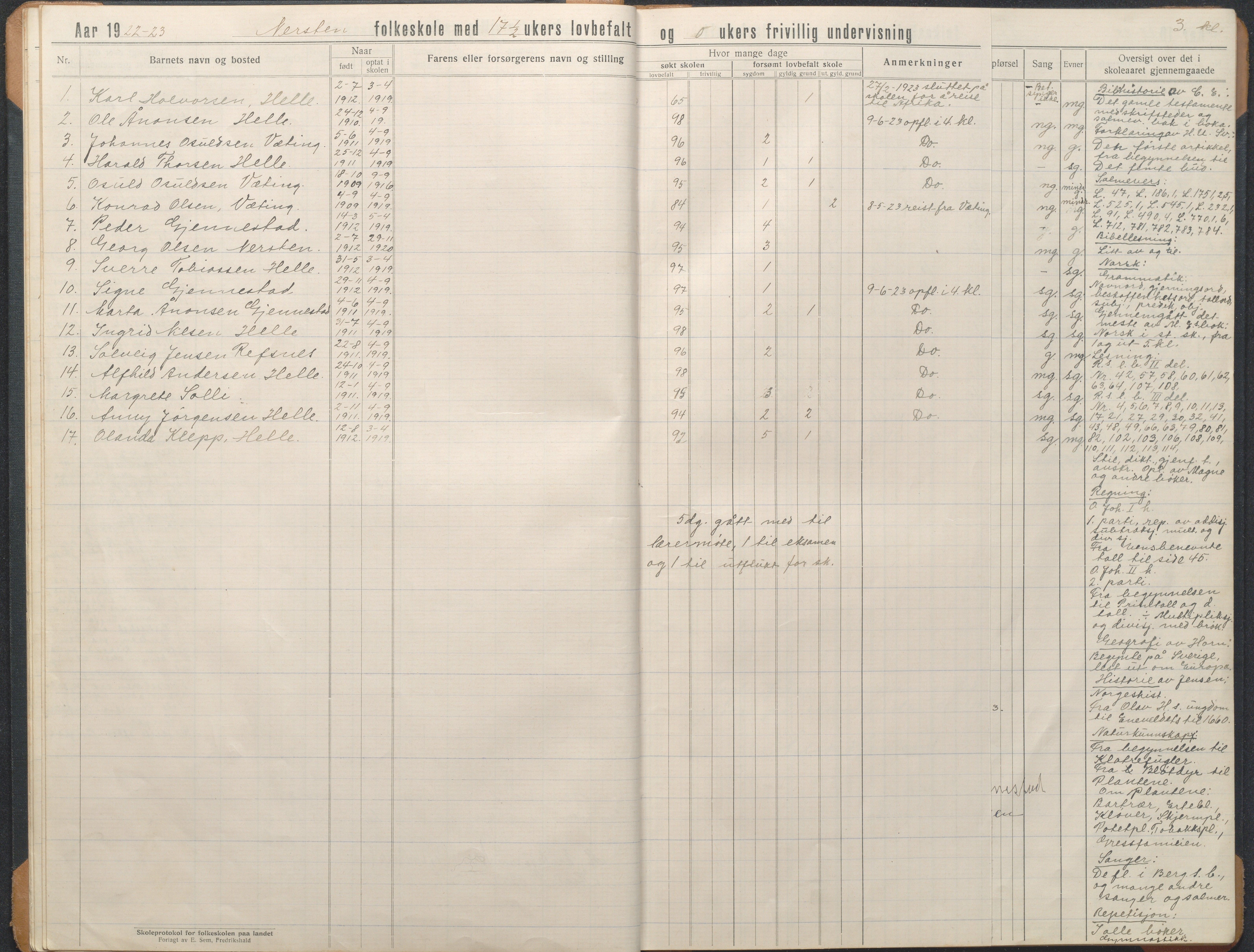 Øyestad kommune frem til 1979, AAKS/KA0920-PK/06/06L/L0004: Skoleprotokoll, 1920-1960