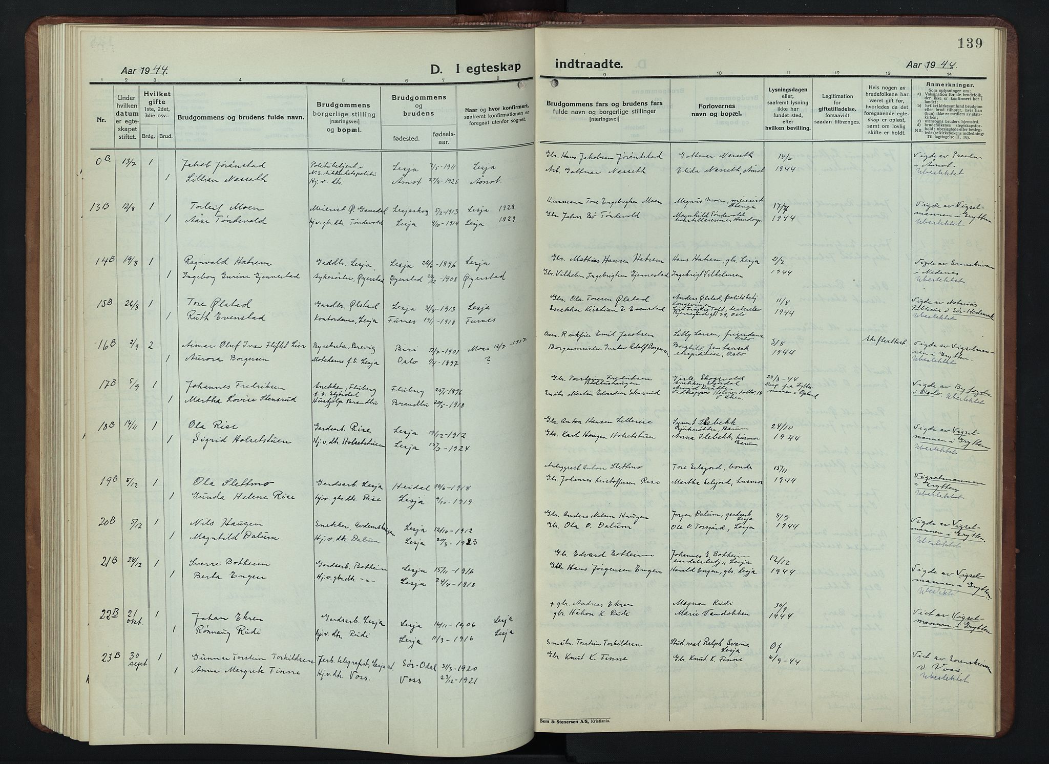 Lesja prestekontor, AV/SAH-PREST-068/H/Ha/Hab/L0009: Parish register (copy) no. 9, 1924-1947, p. 139