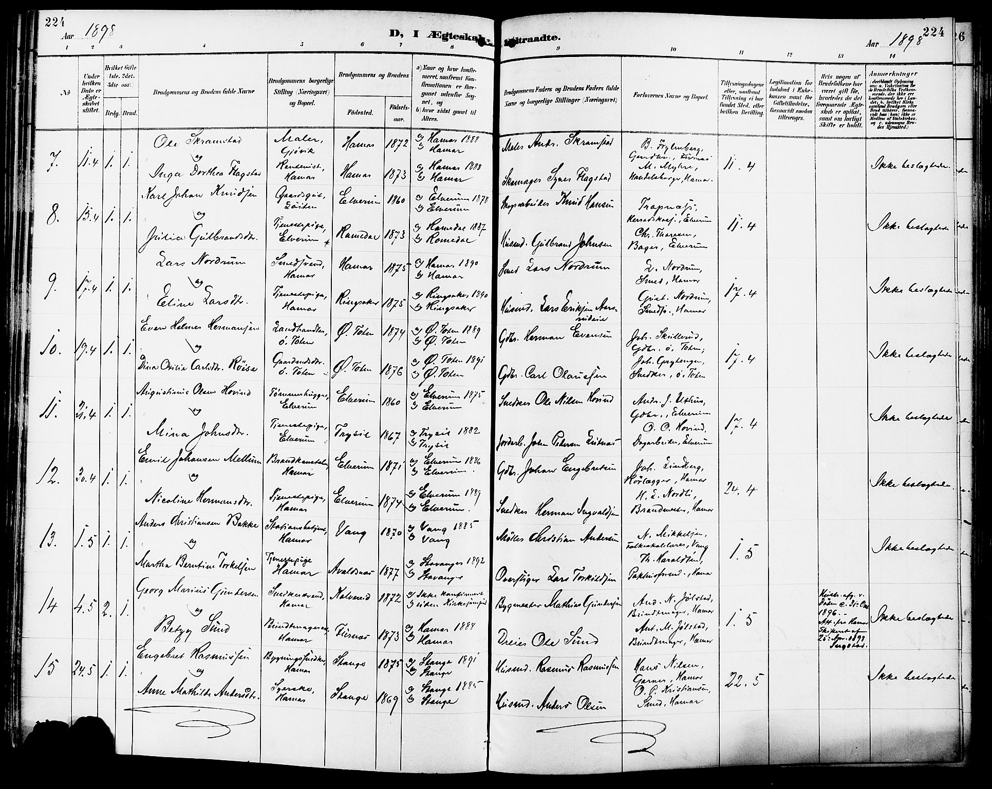 Vang prestekontor, Hedmark, AV/SAH-PREST-008/H/Ha/Haa/L0017: Parish register (official) no. 17, 1890-1899, p. 224