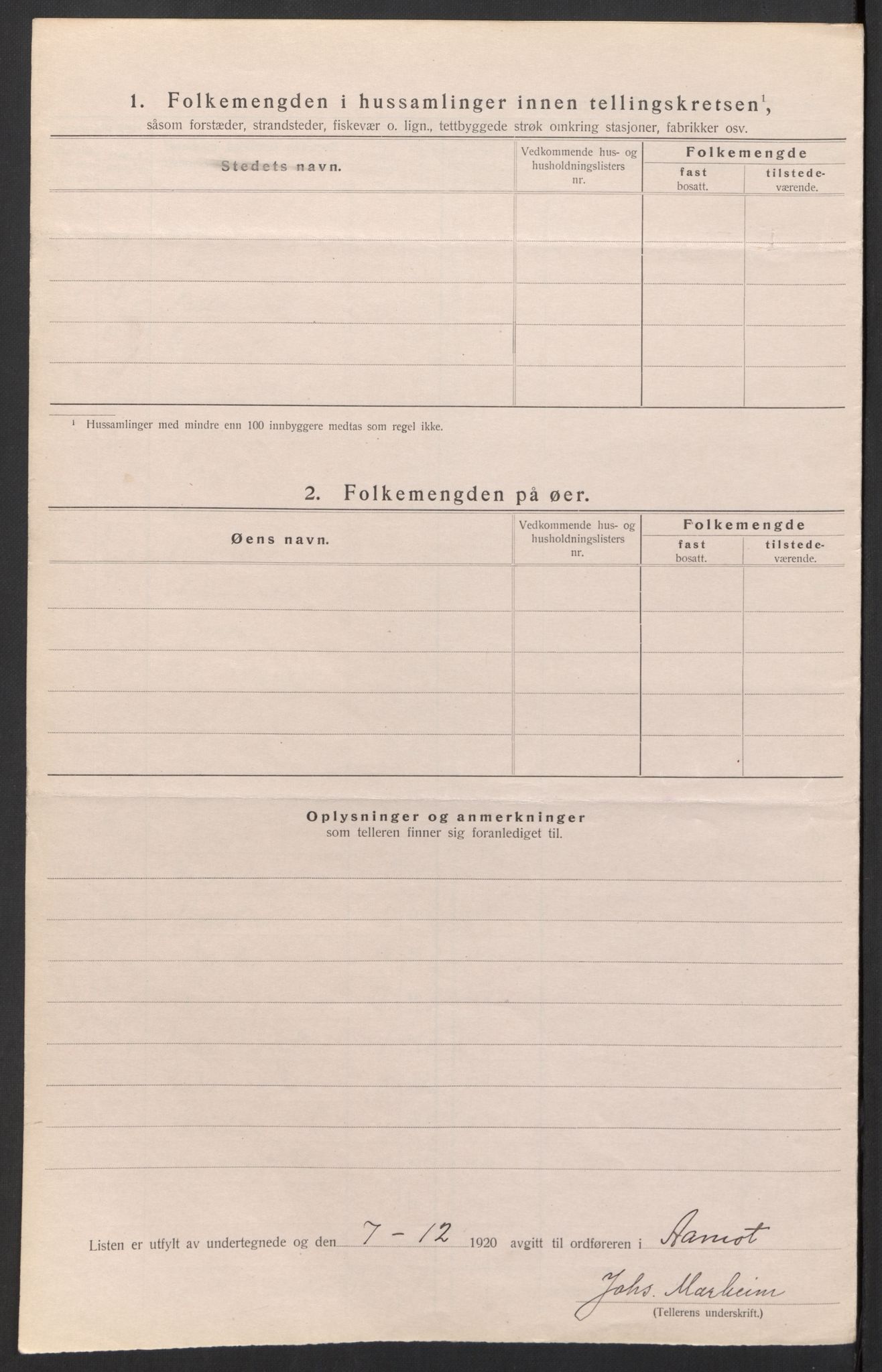 SAH, 1920 census for Åmot, 1920, p. 31