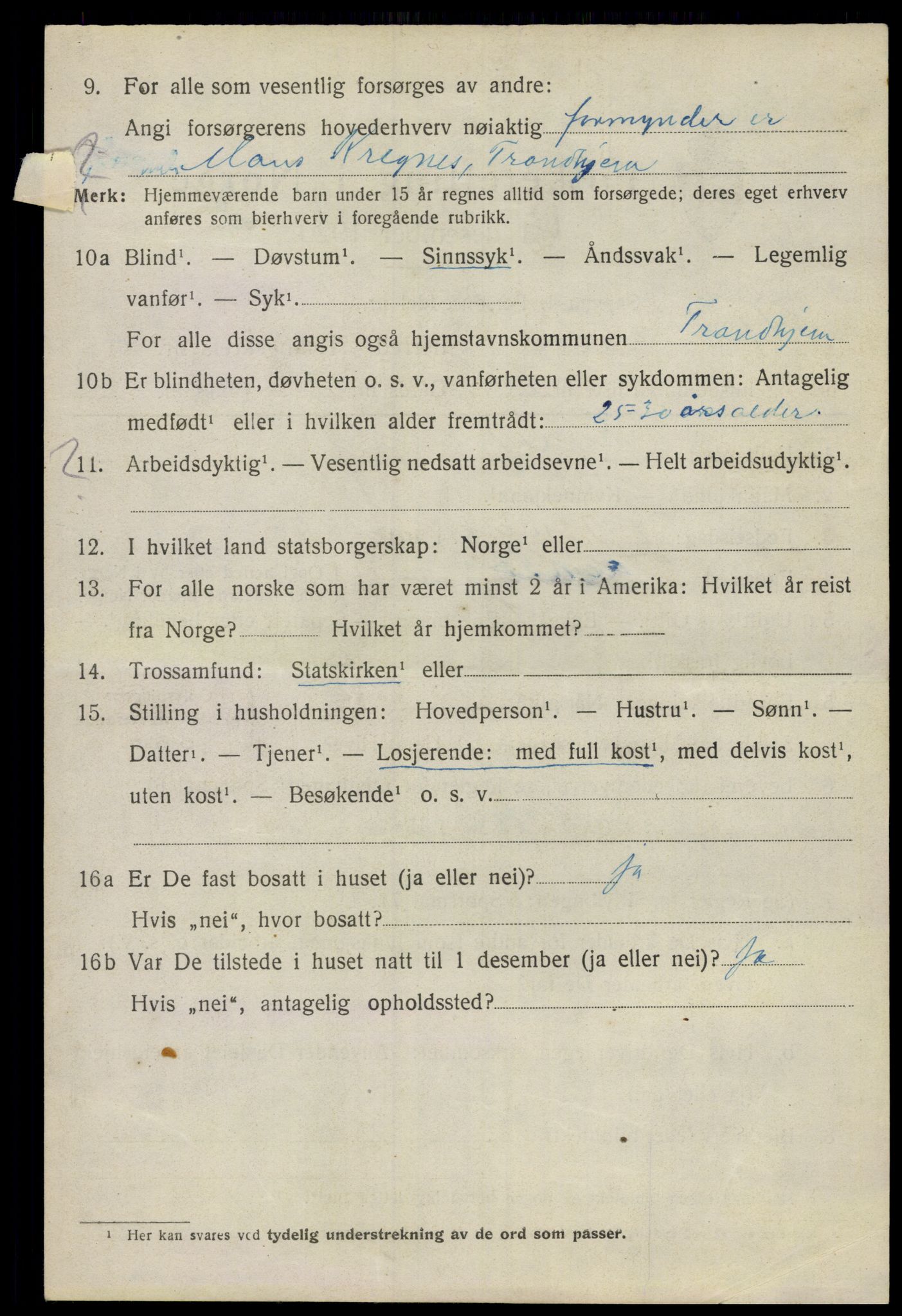 SAO, 1920 census for Ullensaker, 1920, p. 14284