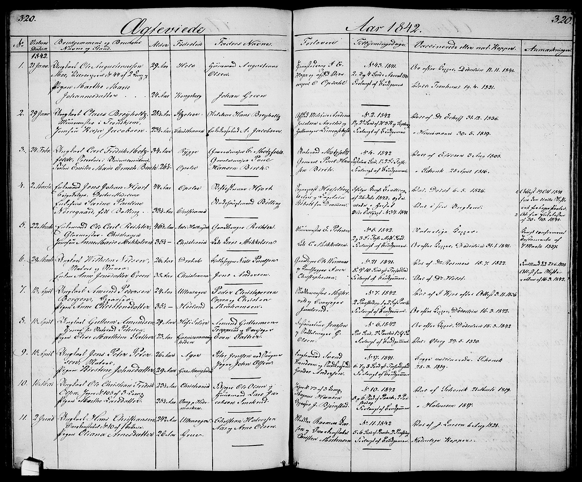 Garnisonsmenigheten Kirkebøker, SAO/A-10846/G/Ga/L0005: Parish register (copy) no. 5, 1841-1860, p. 320