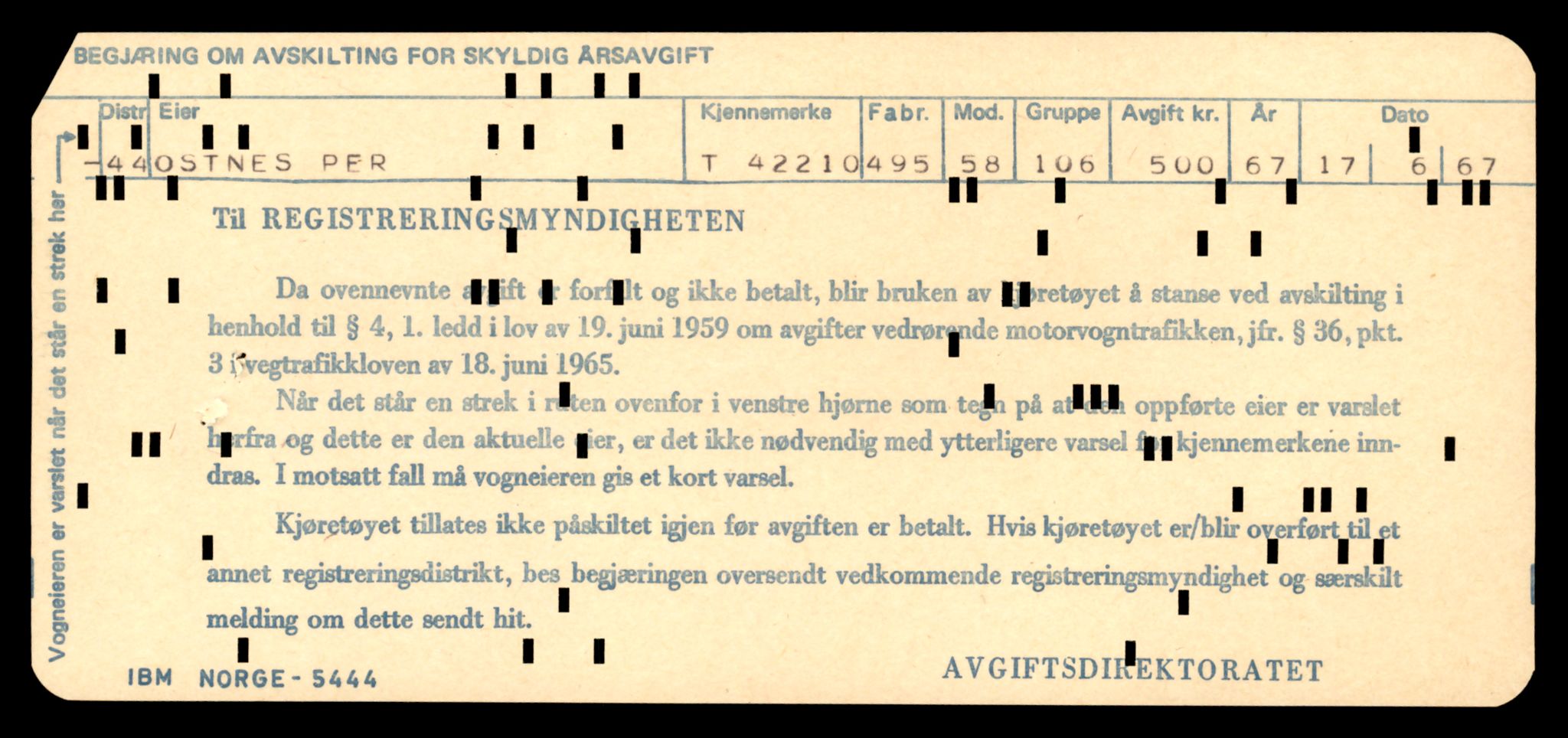 Møre og Romsdal vegkontor - Ålesund trafikkstasjon, AV/SAT-A-4099/F/Fe/L0083: Registreringskort for kjøretøy T 42210 - T 42829, 1927-1998, p. 3