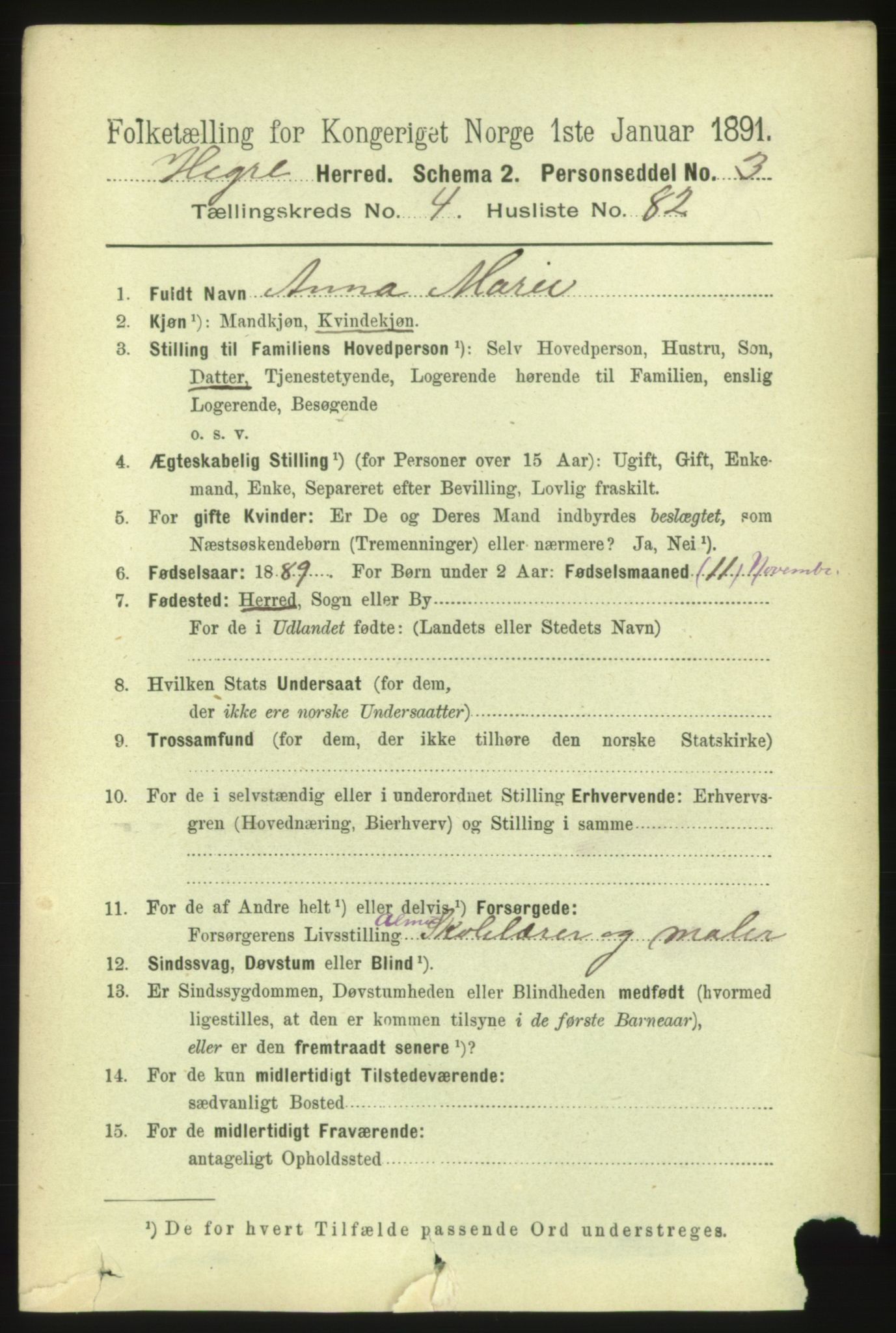 RA, 1891 census for 1712 Hegra, 1891, p. 1955