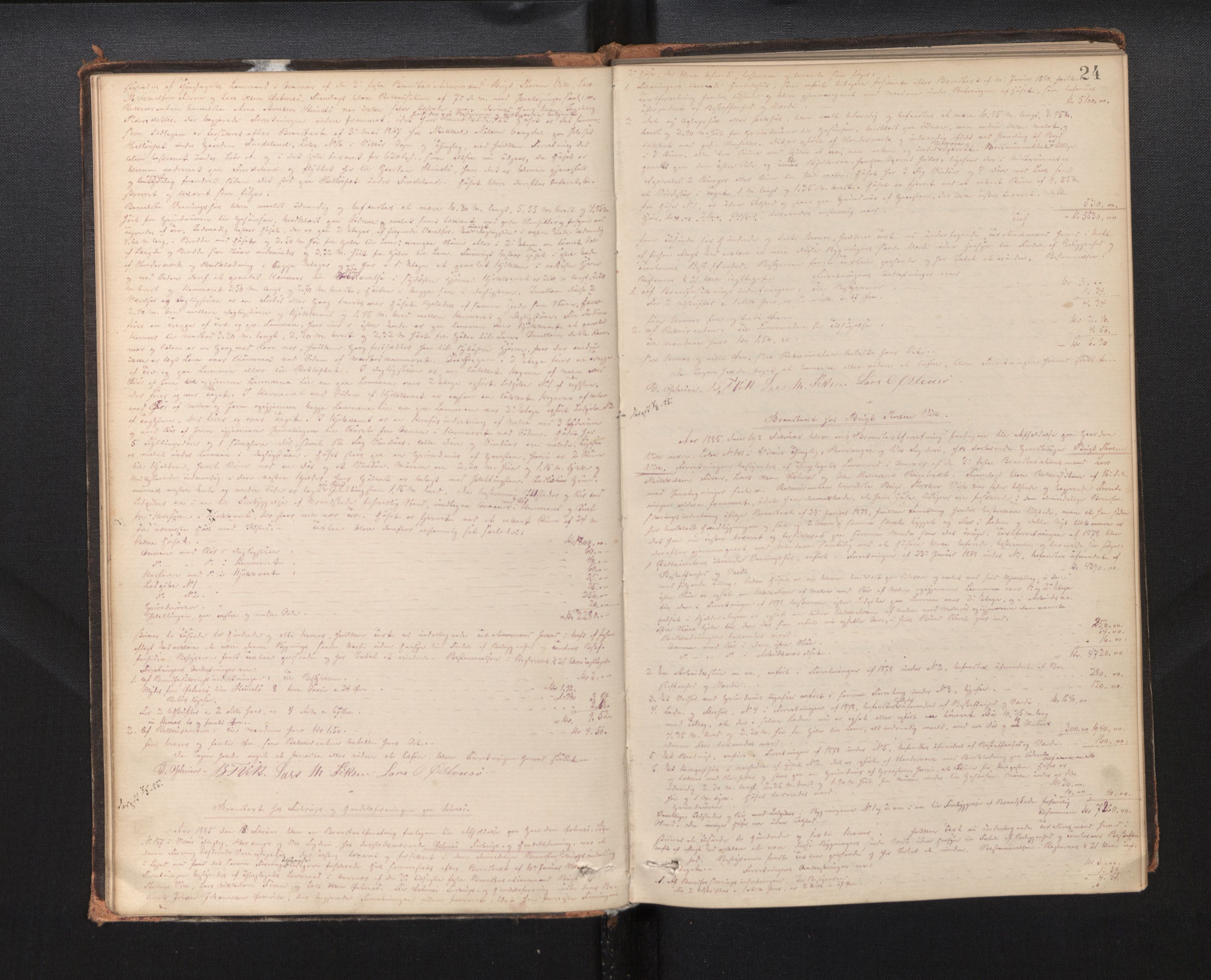 Lensmannen i Kvam, AV/SAB-A-33201/0012/L0002: Branntakstprotokoll, 1881-1919, p. 23b-24a