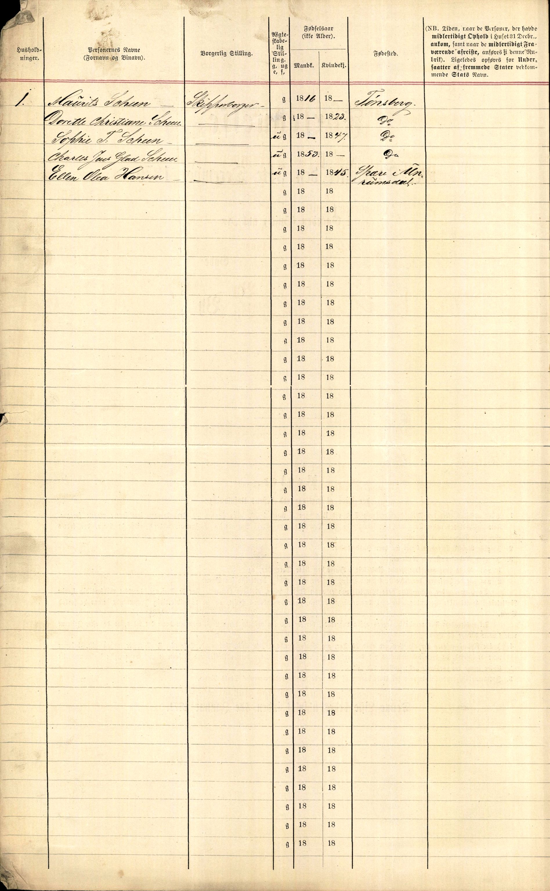 RA, 1870 census for 0705 Tønsberg, 1870, p. 623