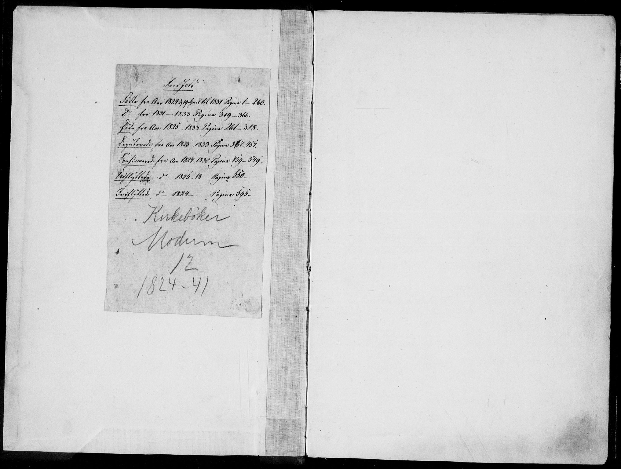 Modum kirkebøker, SAKO/A-234/F/Fa/L0005: Parish register (official) no. 5, 1824-1841