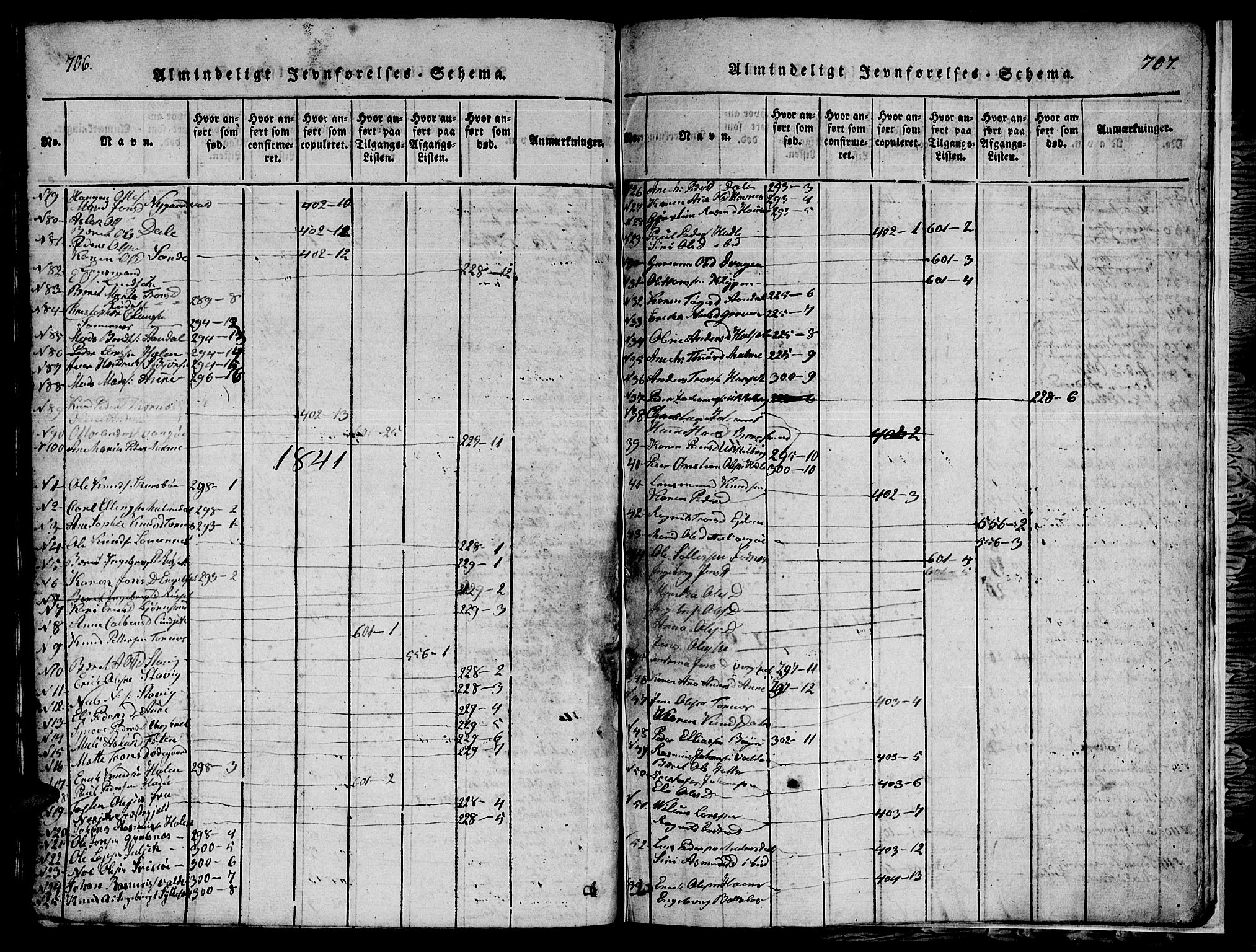 Ministerialprotokoller, klokkerbøker og fødselsregistre - Møre og Romsdal, SAT/A-1454/565/L0752: Parish register (copy) no. 565C01, 1817-1844, p. 706-707