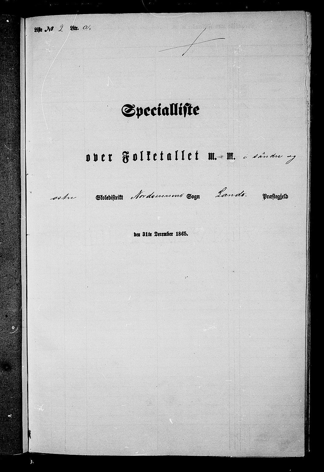 RA, 1865 census for Land, 1865, p. 46