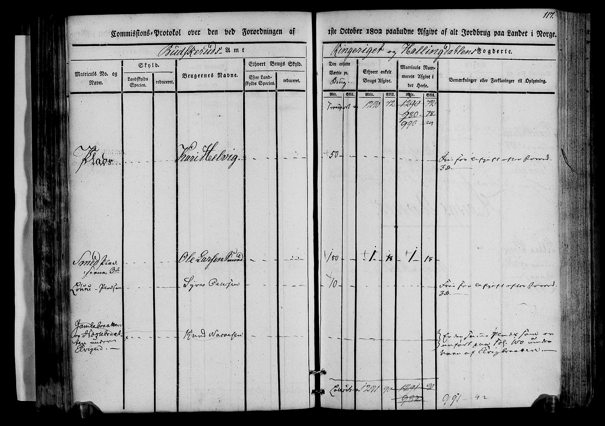 Rentekammeret inntil 1814, Realistisk ordnet avdeling, AV/RA-EA-4070/N/Ne/Nea/L0045: Ringerike og Hallingdal fogderi. Kommisjonsprotokoll for Norderhov prestegjeld, 1803, p. 120