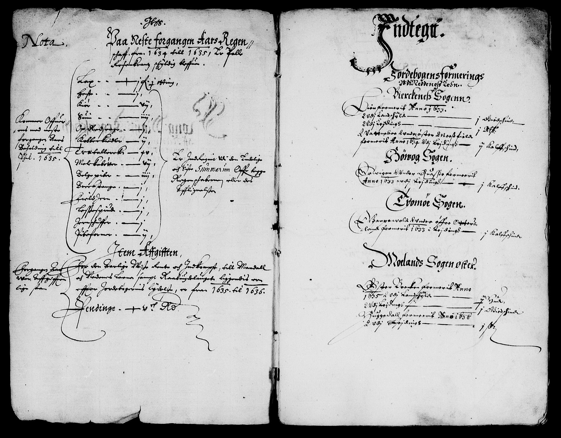 Rentekammeret inntil 1814, Reviderte regnskaper, Lensregnskaper, AV/RA-EA-5023/R/Rb/Rbq/L0024: Nedenes len. Mandals len. Råbyggelag., 1635-1636