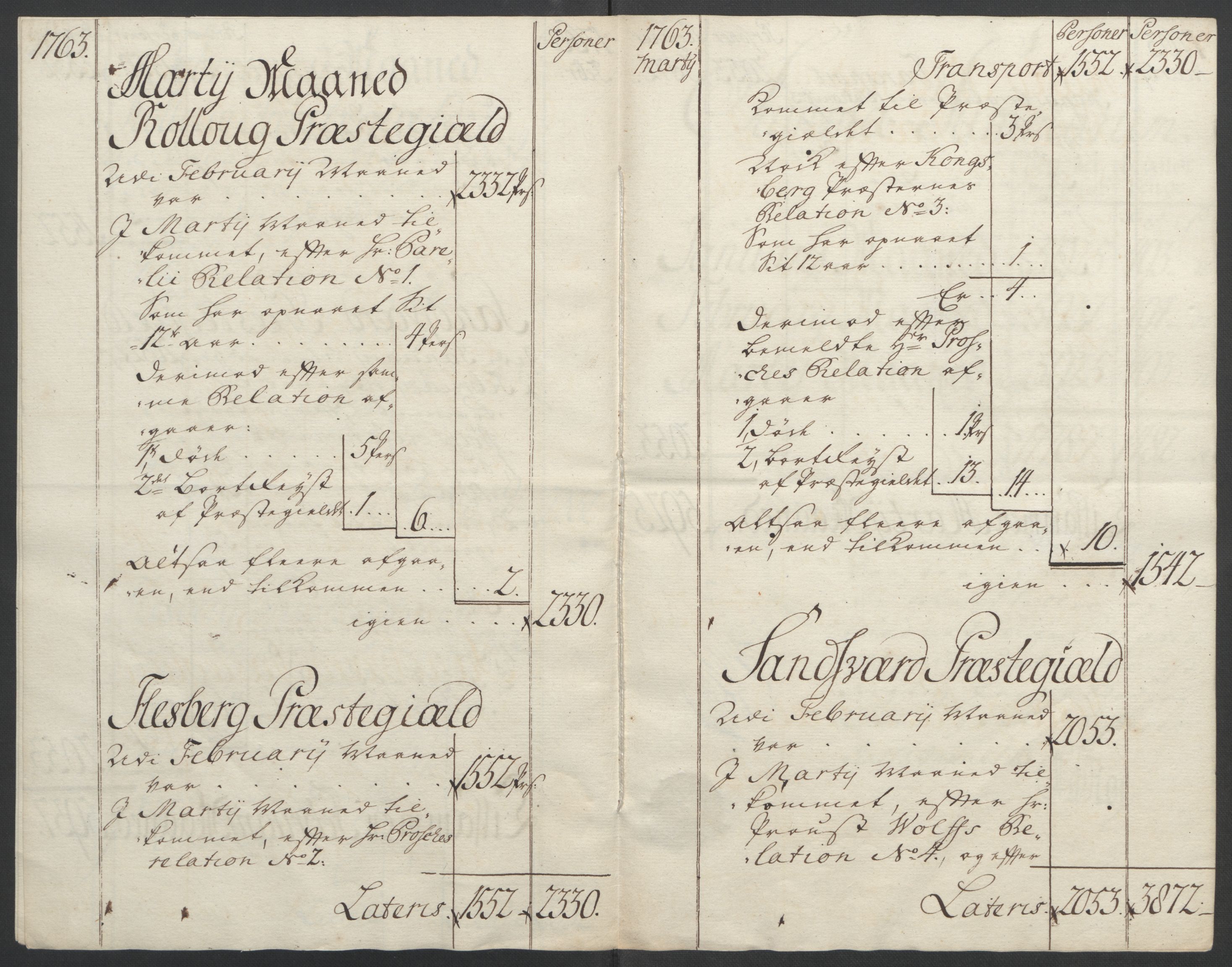 Rentekammeret inntil 1814, Reviderte regnskaper, Fogderegnskap, AV/RA-EA-4092/R24/L1672: Ekstraskatten Numedal og Sandsvær, 1762-1767, p. 137