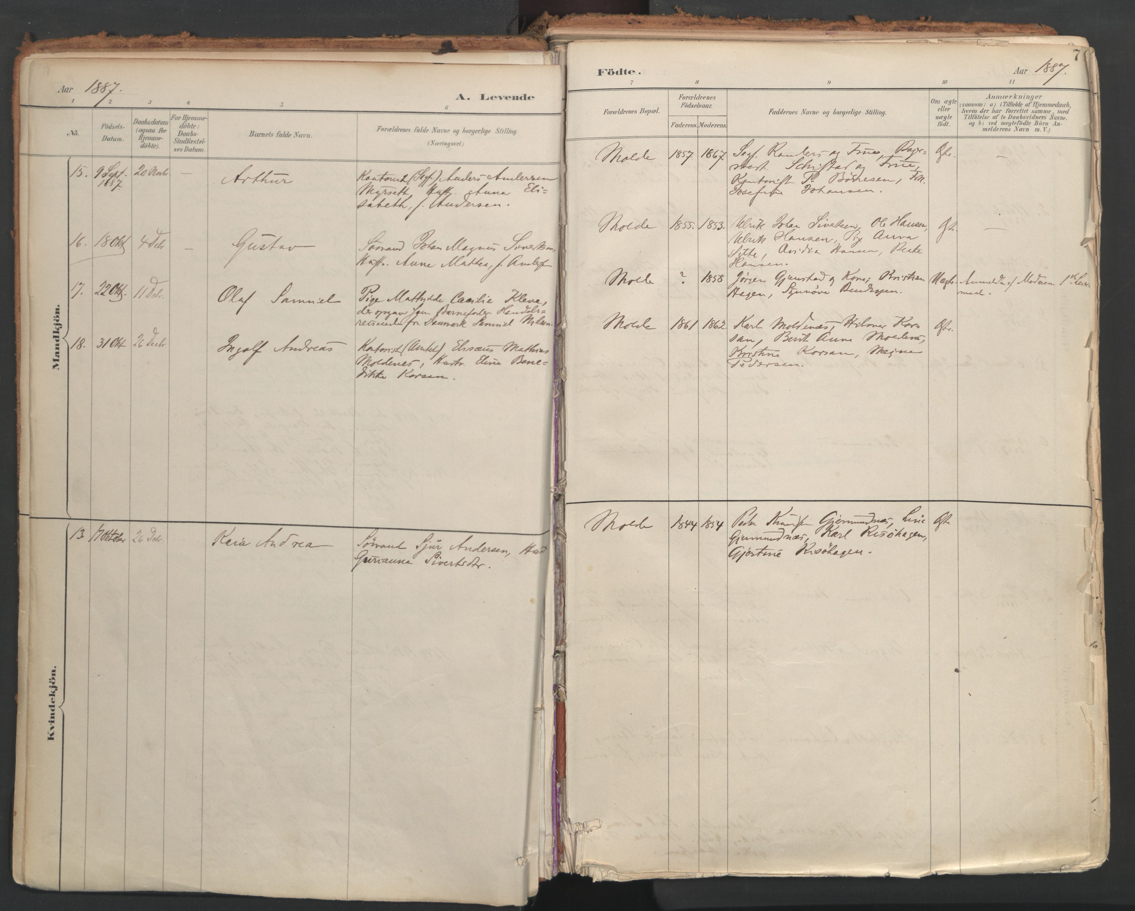 Ministerialprotokoller, klokkerbøker og fødselsregistre - Møre og Romsdal, AV/SAT-A-1454/558/L0692: Parish register (official) no. 558A06, 1887-1971, p. 7