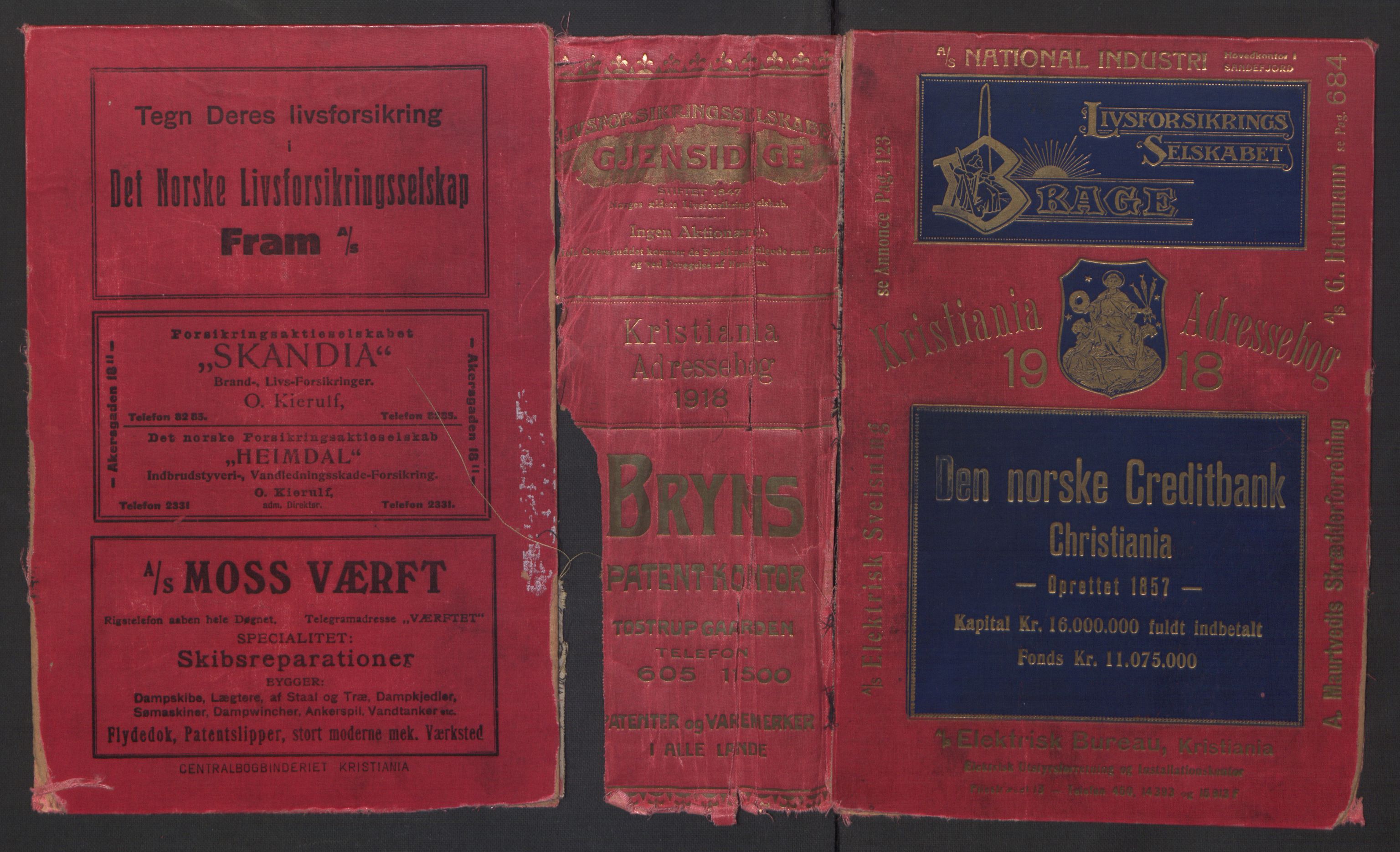 Kristiania/Oslo adressebok, PUBL/-, 1918, p. 1