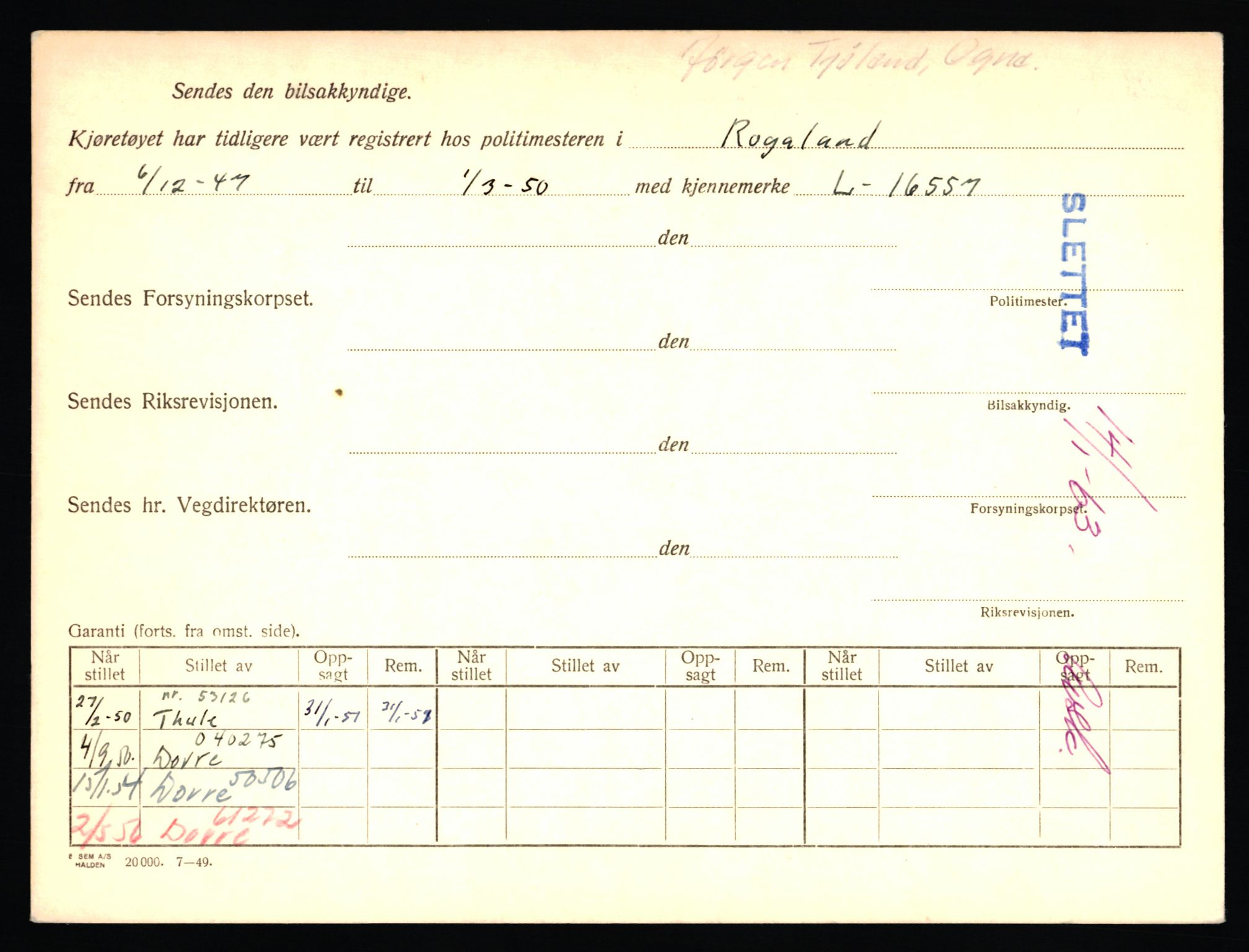 Stavanger trafikkstasjon, AV/SAST-A-101942/0/F/L0042: L-24600 - L-25233, 1930-1971, p. 324