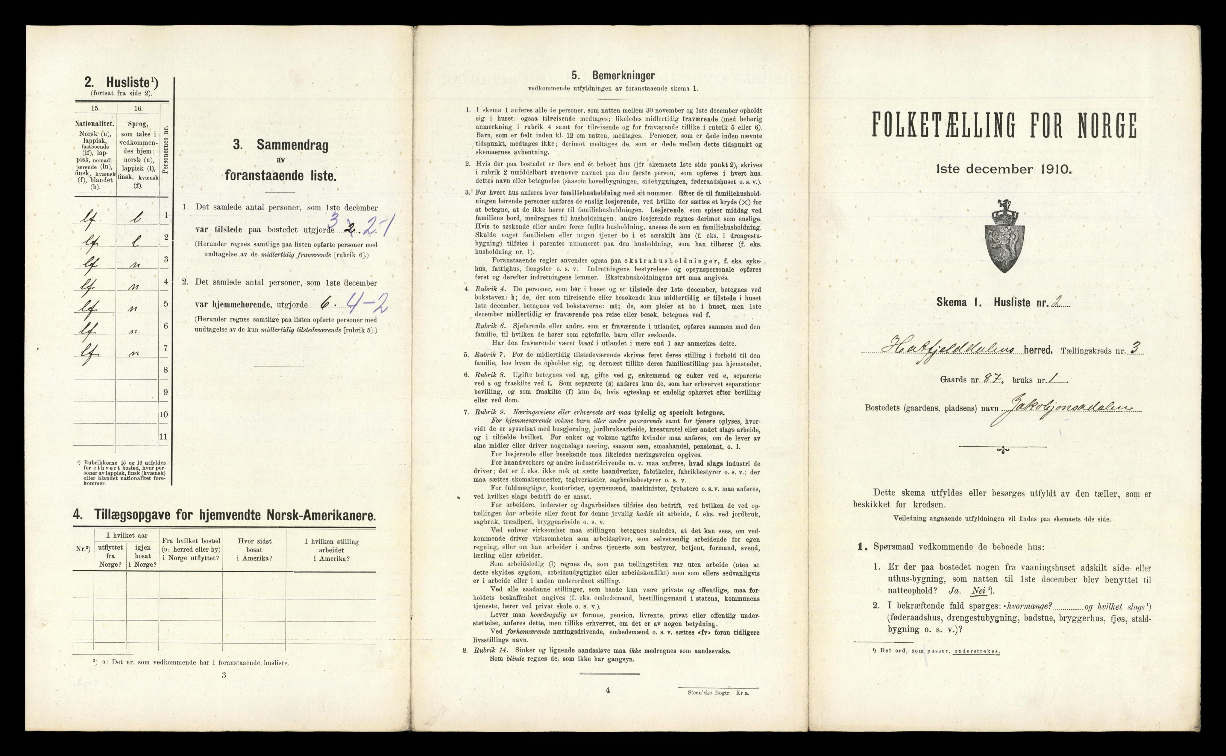 RA, 1910 census for Hattfjelldal, 1910, p. 137