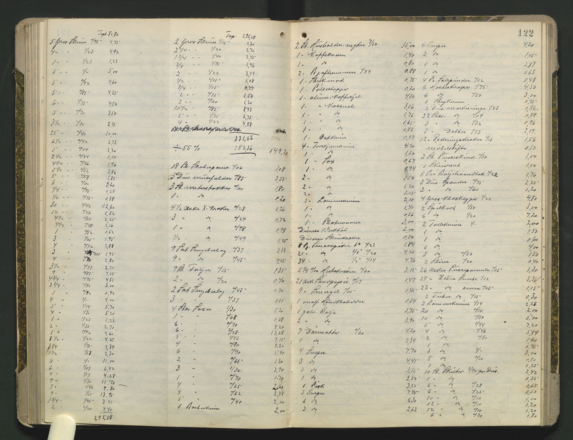 Sør-Hedmark sorenskriveri, AV/SAH-TING-014/J/Ja/Jae/L0003: Skifteregistreringsprotokoll - Hamar by, 1906-1922, p. 122