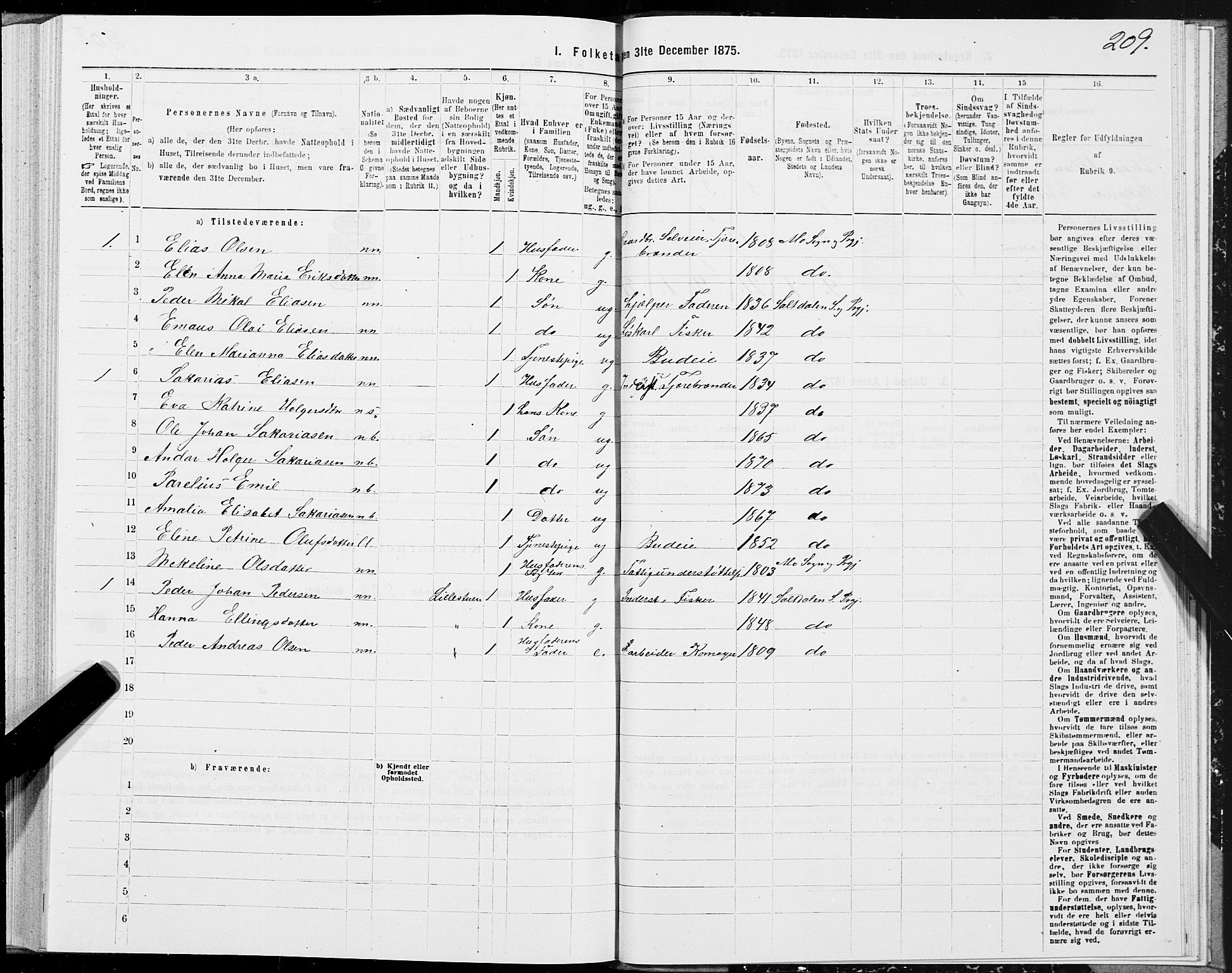 SAT, 1875 census for 1840P Saltdal, 1875, p. 2209