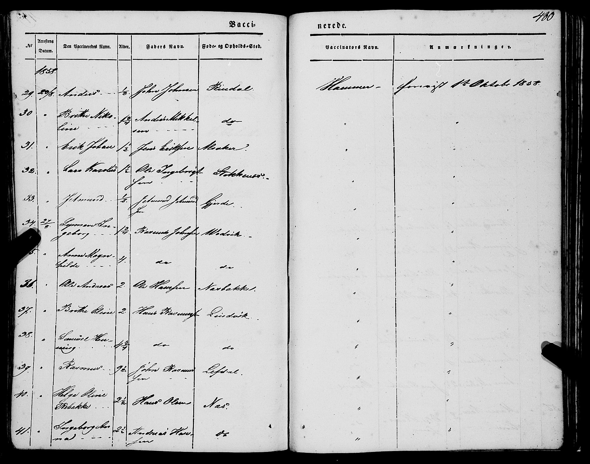 Eid sokneprestembete, AV/SAB-A-82301/H/Haa/Haaa/L0007: Parish register (official) no. A 7, 1844-1858, p. 480