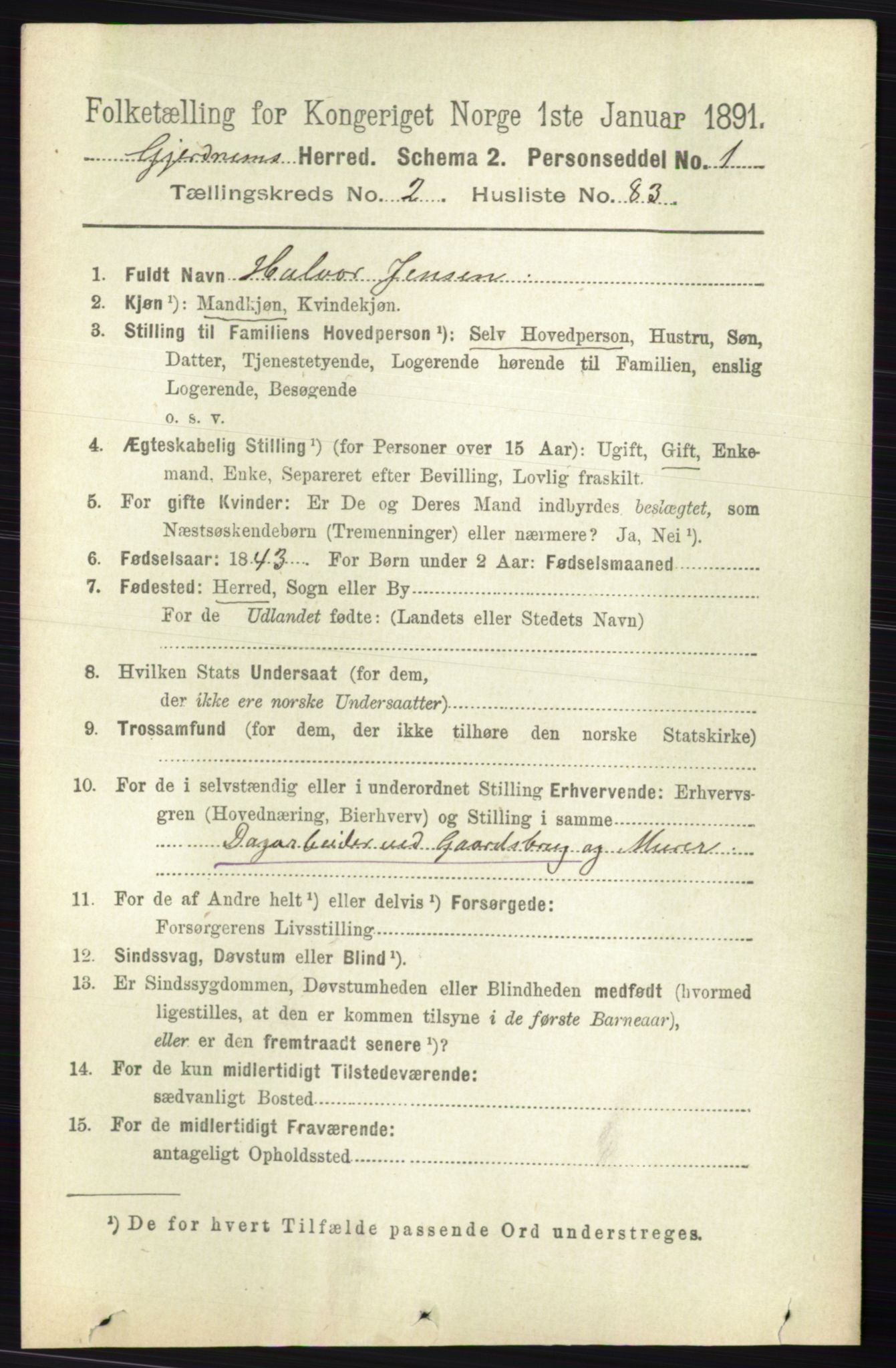 RA, 1891 census for 0234 Gjerdrum, 1891, p. 1059