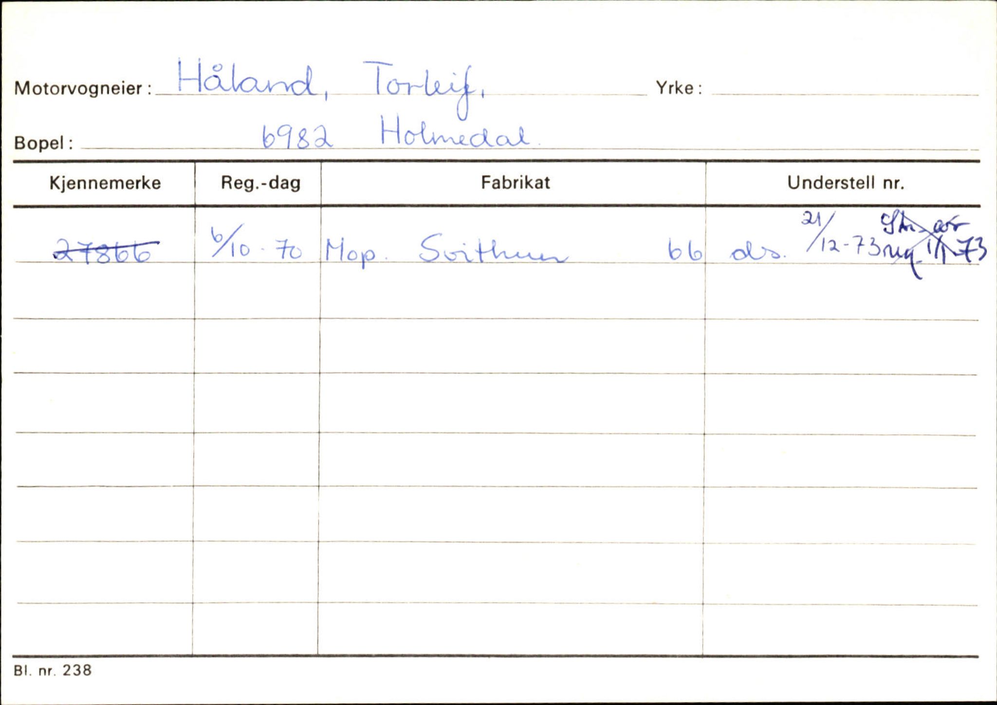 Statens vegvesen, Sogn og Fjordane vegkontor, SAB/A-5301/4/F/L0125: Eigarregister Sogndal V-Å. Aurland A-Å. Fjaler A-N, 1945-1975, p. 2213