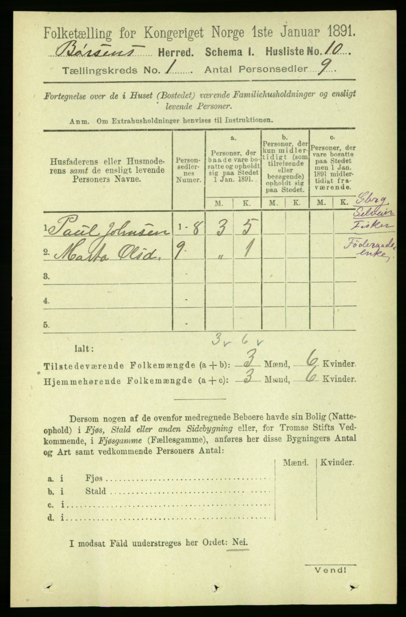 RA, 1891 census for 1658 Børsa, 1891, p. 28