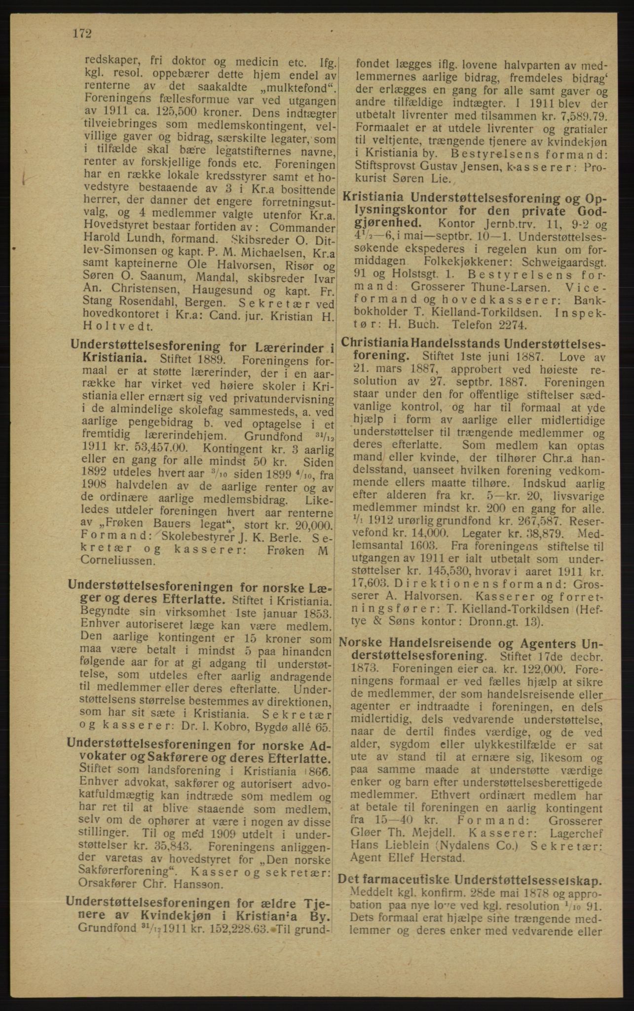 Kristiania/Oslo adressebok, PUBL/-, 1913, p. 174