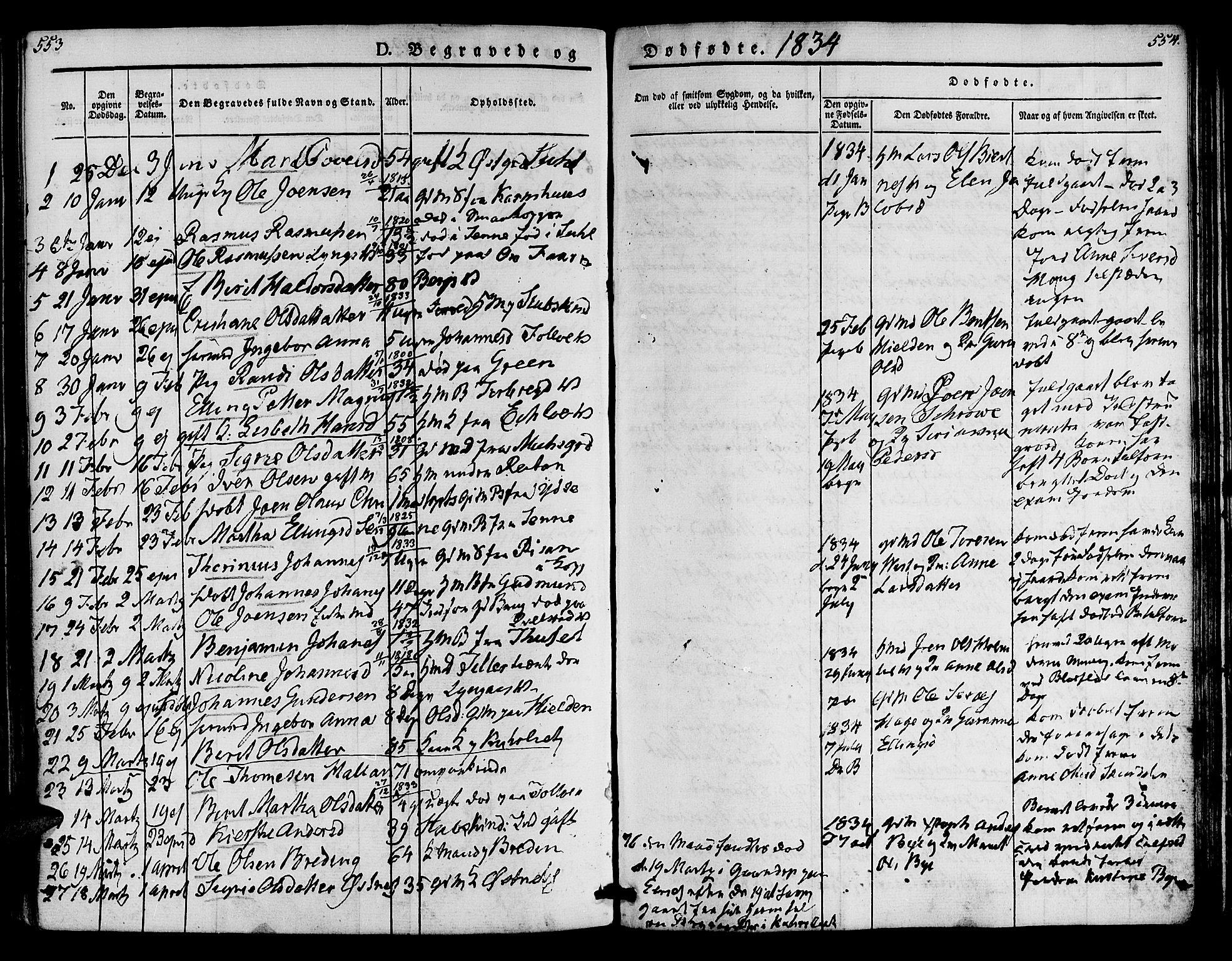Ministerialprotokoller, klokkerbøker og fødselsregistre - Nord-Trøndelag, SAT/A-1458/723/L0238: Parish register (official) no. 723A07, 1831-1840, p. 553-554