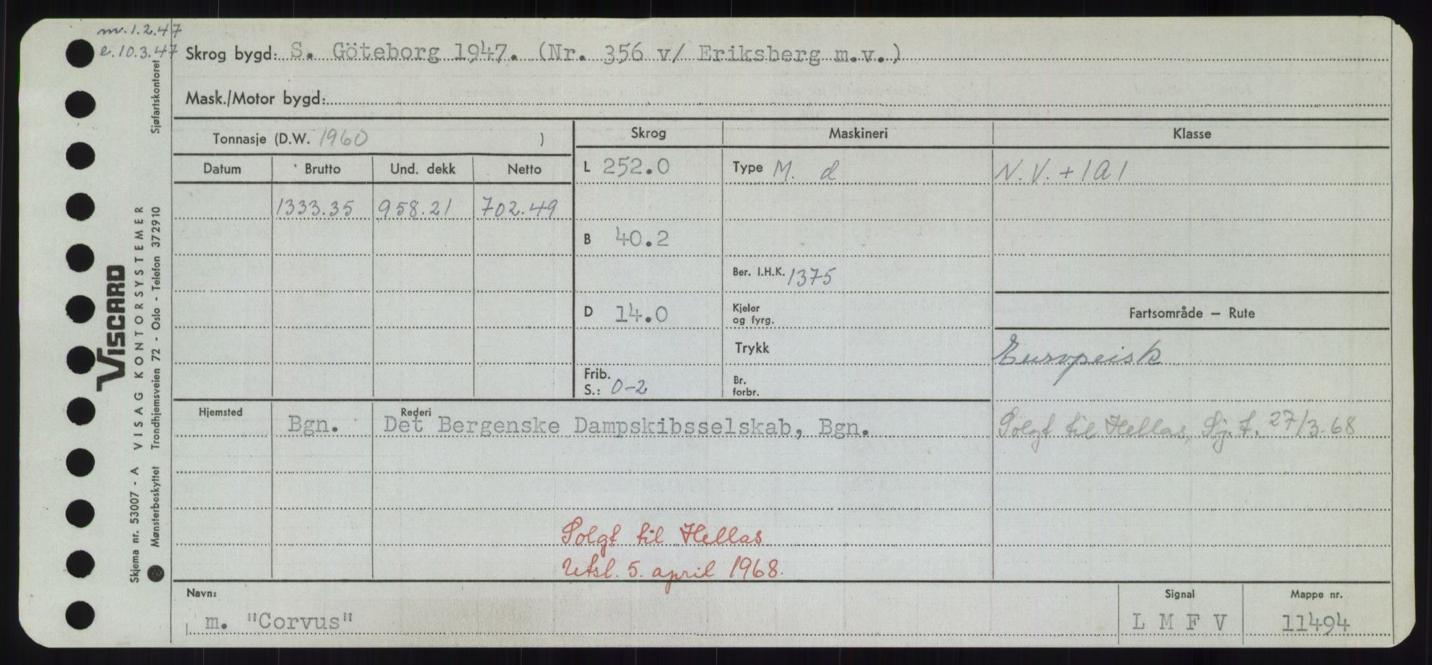 Sjøfartsdirektoratet med forløpere, Skipsmålingen, RA/S-1627/H/Hd/L0008: Fartøy, C-D, p. 241