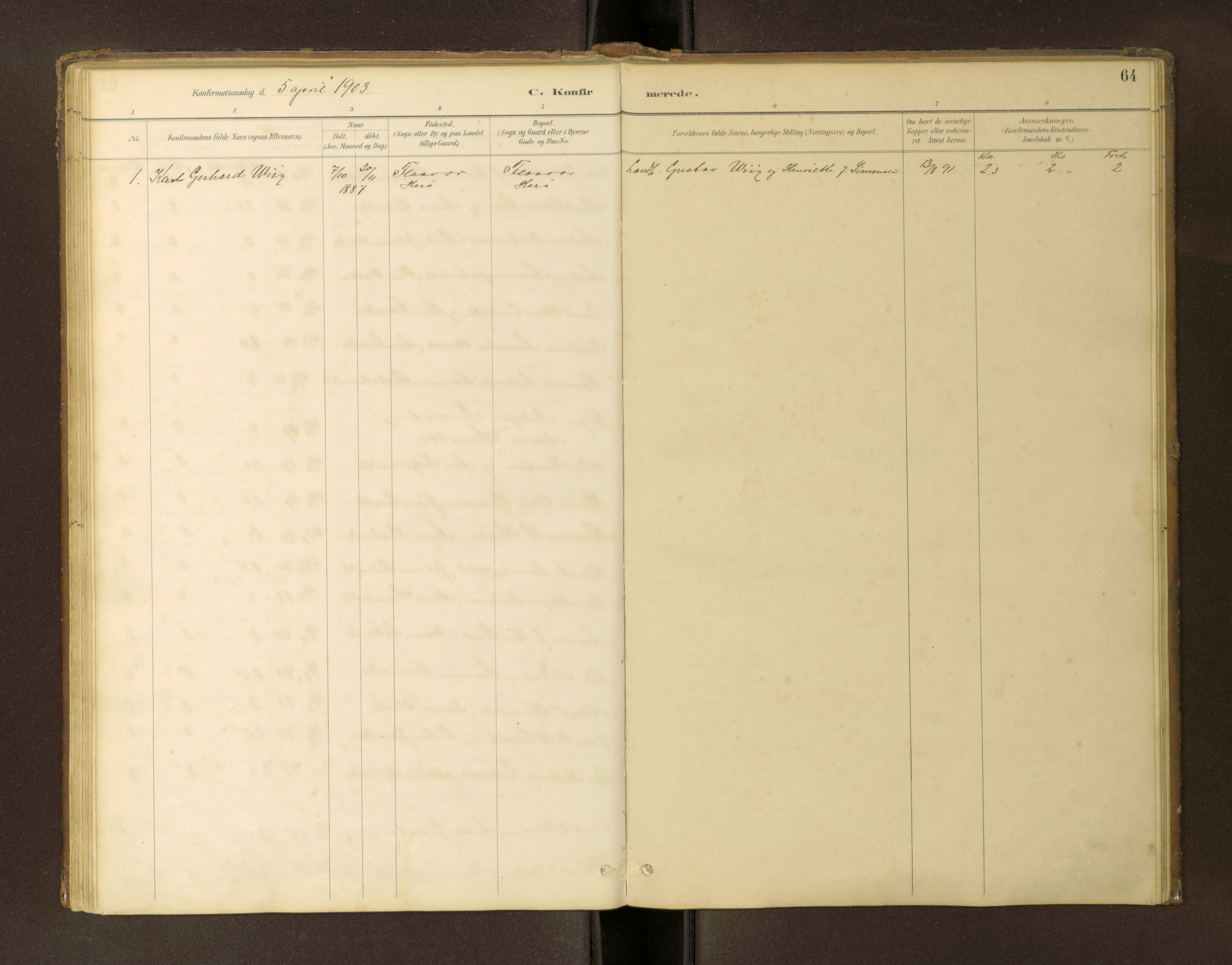 Ministerialprotokoller, klokkerbøker og fødselsregistre - Møre og Romsdal, AV/SAT-A-1454/504/L0060: Parish register (copy) no. 504C02, 1884-1903, p. 64