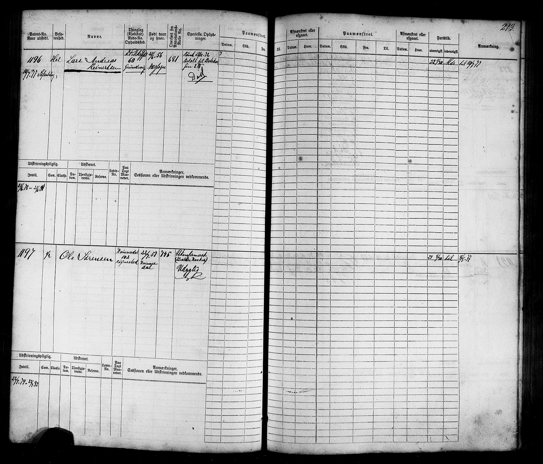 Flekkefjord mønstringskrets, AV/SAK-2031-0018/F/Fb/L0009: Hovedrulle nr 771-1533, Æ-6, 1868-1900, p. 222