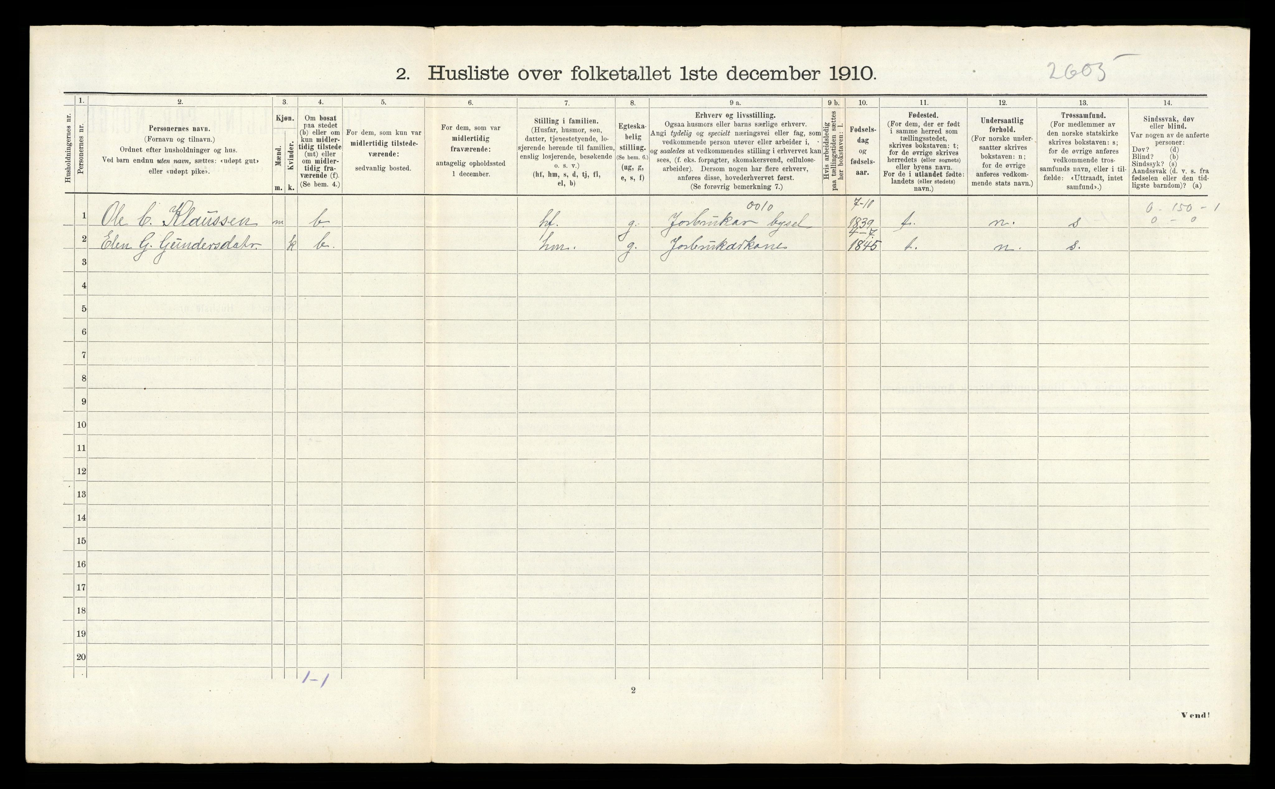 RA, 1910 census for Norddal, 1910, p. 390