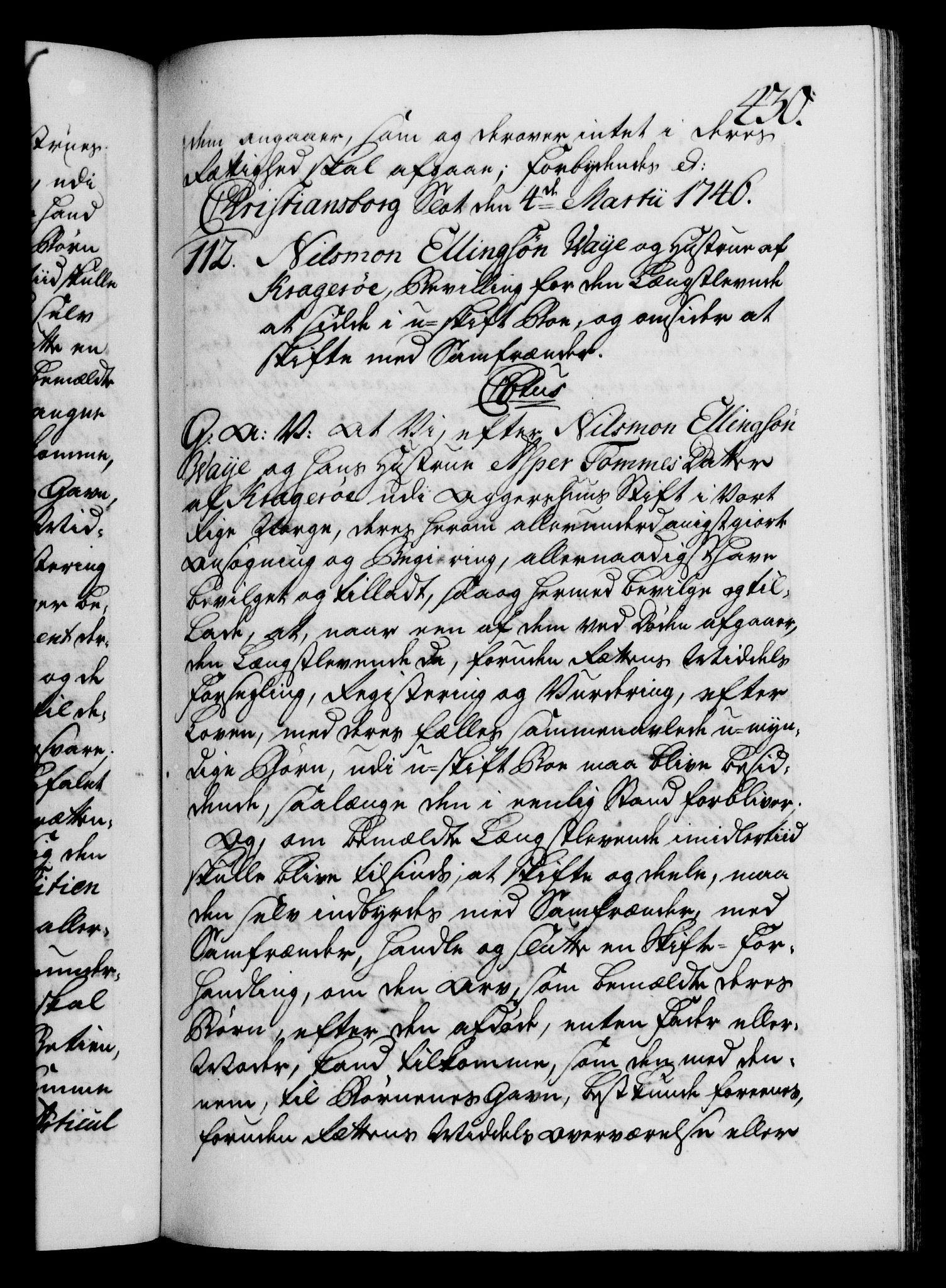 Danske Kanselli 1572-1799, AV/RA-EA-3023/F/Fc/Fca/Fcaa/L0034: Norske registre, 1745-1746, p. 430a