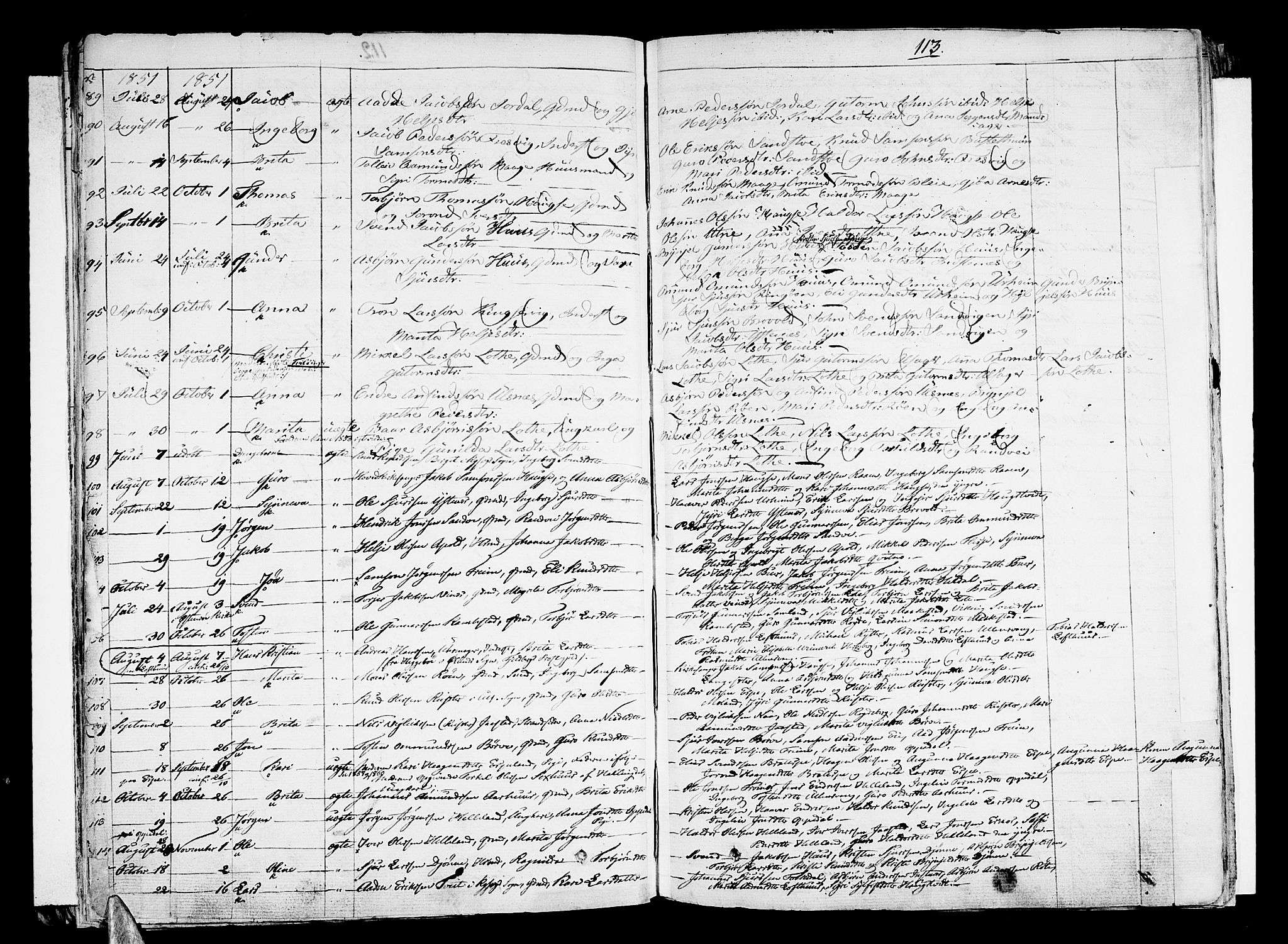 Ullensvang sokneprestembete, AV/SAB-A-78701/H/Haa: Parish register (official) no. A 10, 1825-1853, p. 113