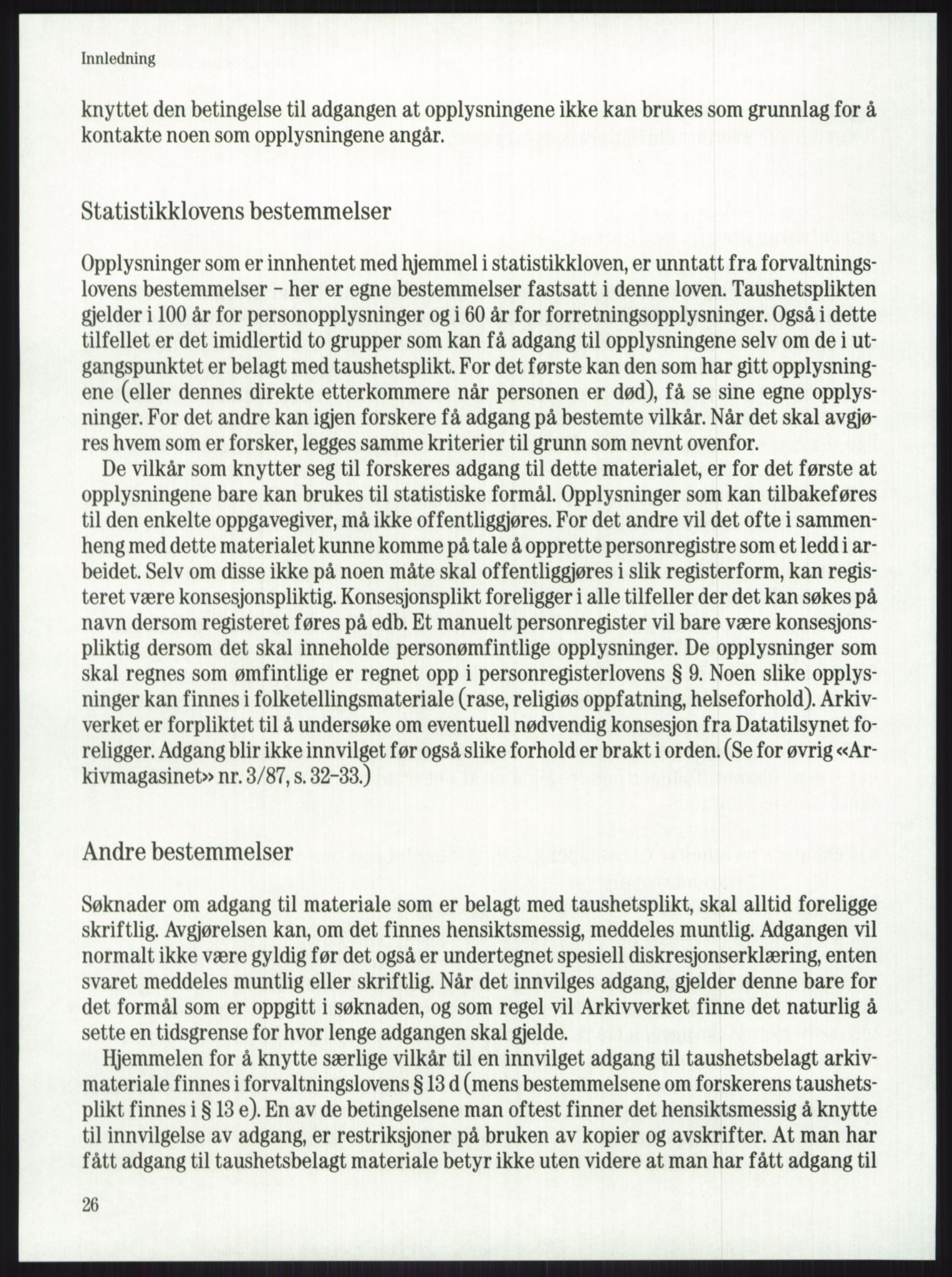 Publikasjoner utgitt av Arkivverket, PUBL/PUBL-001/A/0001: Knut Johannessen, Ole Kolsrud og Dag Mangset (red.): Håndbok for Riksarkivet (1992), 1992, p. 26