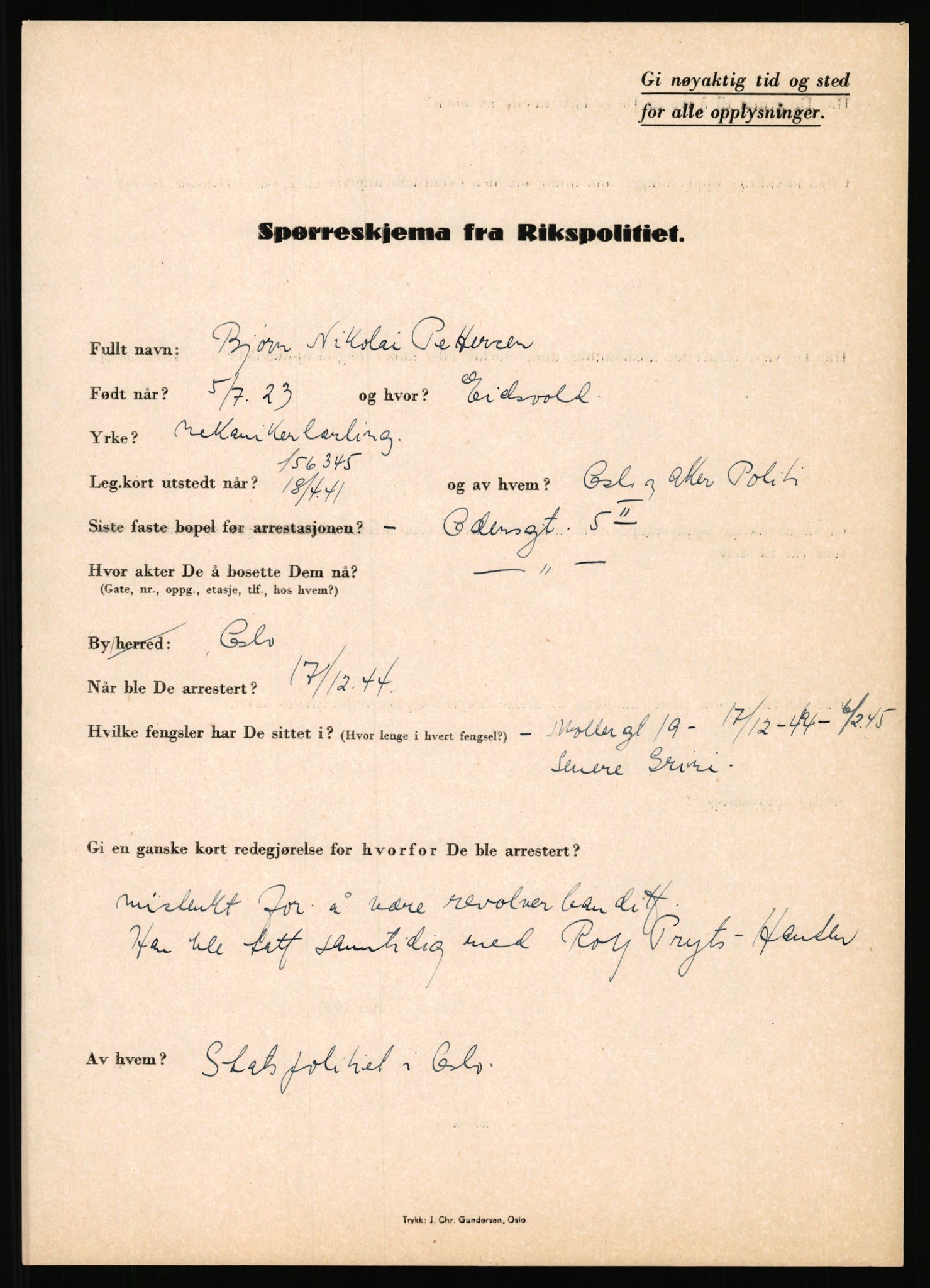 Rikspolitisjefen, AV/RA-S-1560/L/L0014: Pettersen, Aksel - Savosnick, Ernst, 1940-1945, p. 21