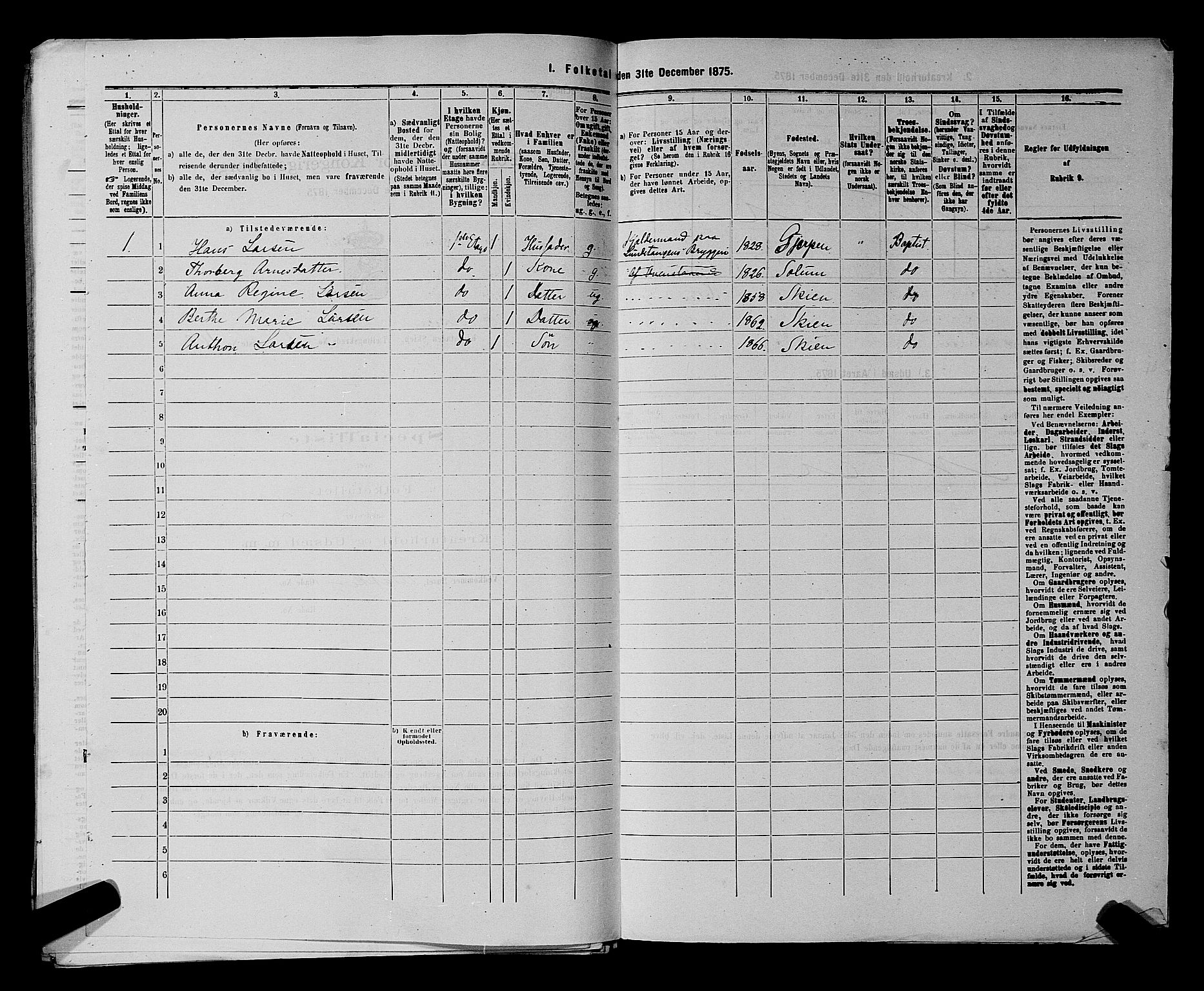 SAKO, 1875 census for 0806P Skien, 1875, p. 679